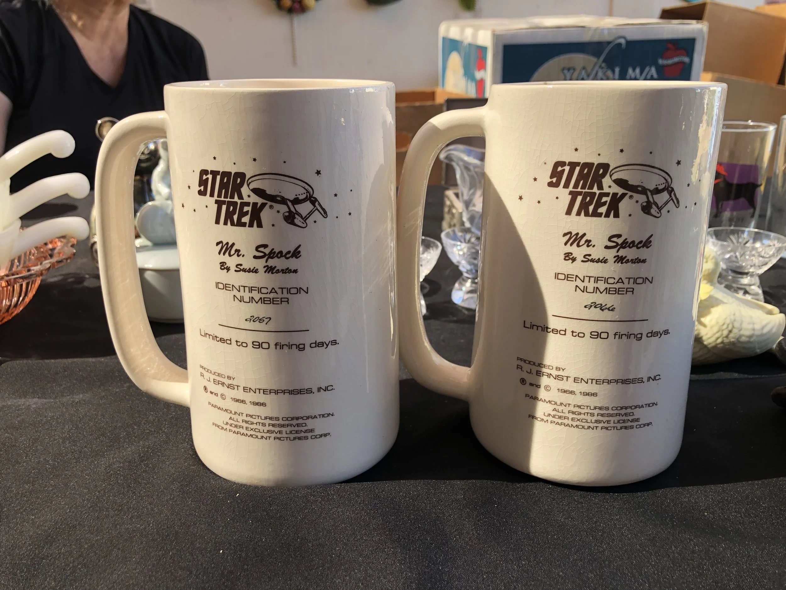 Pair - Vintage 1986 Star Trek MR. SPOCK Ceramic Mugs - Limited Edition by  Susie Morton  Visual Candy