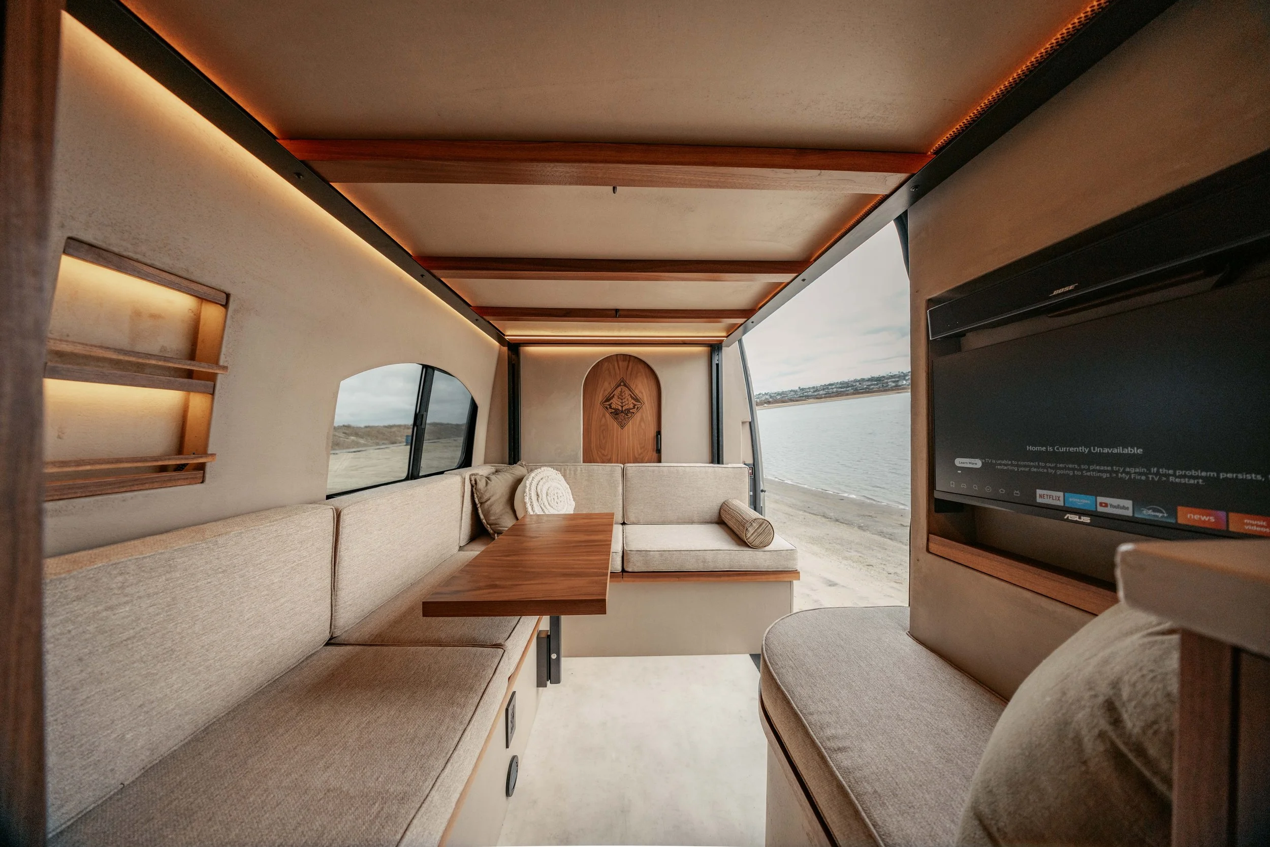 ultra high end campervan interior environment
