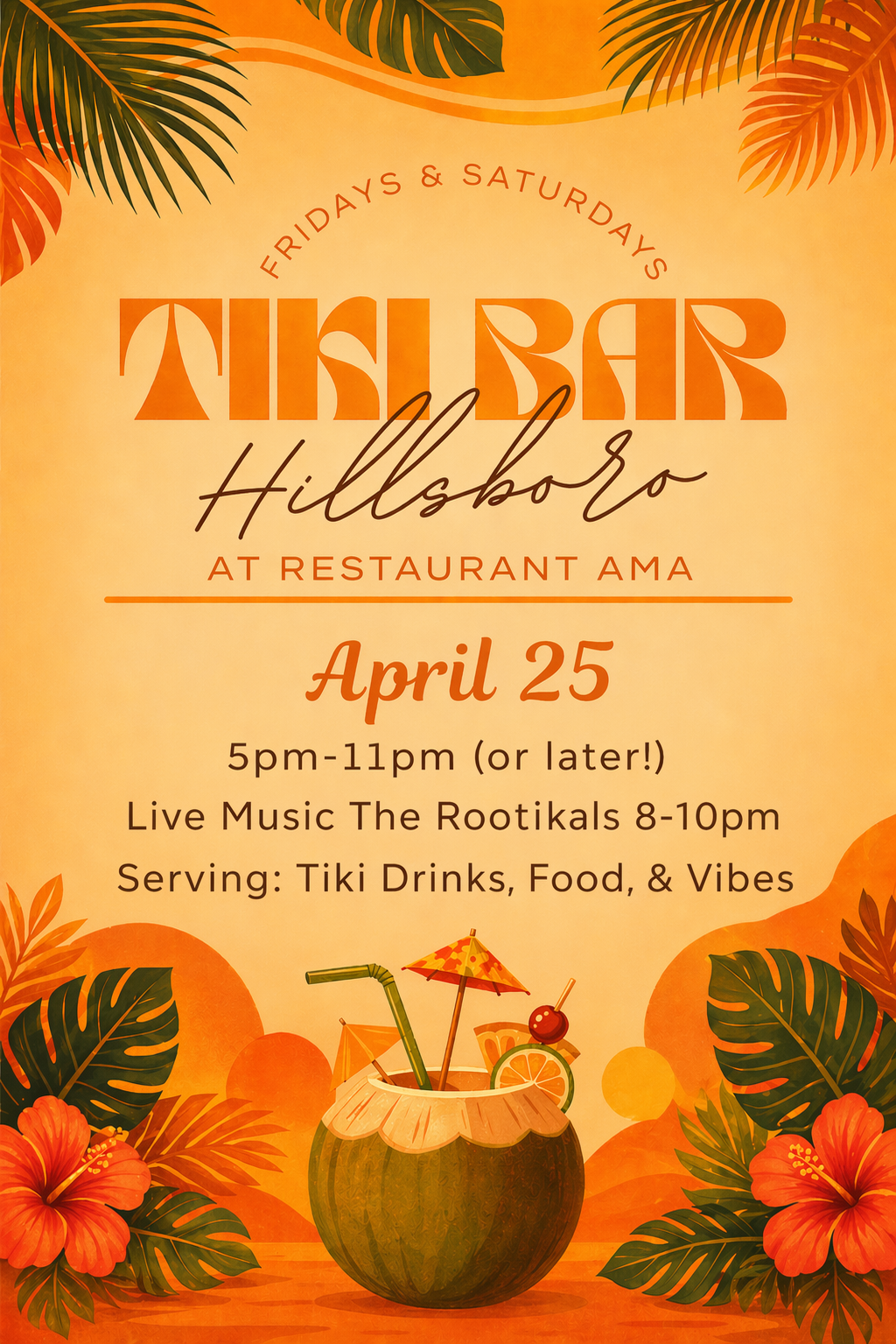 The Rootikals [Full Band] at the Tiki Bar above Restaurant AMA