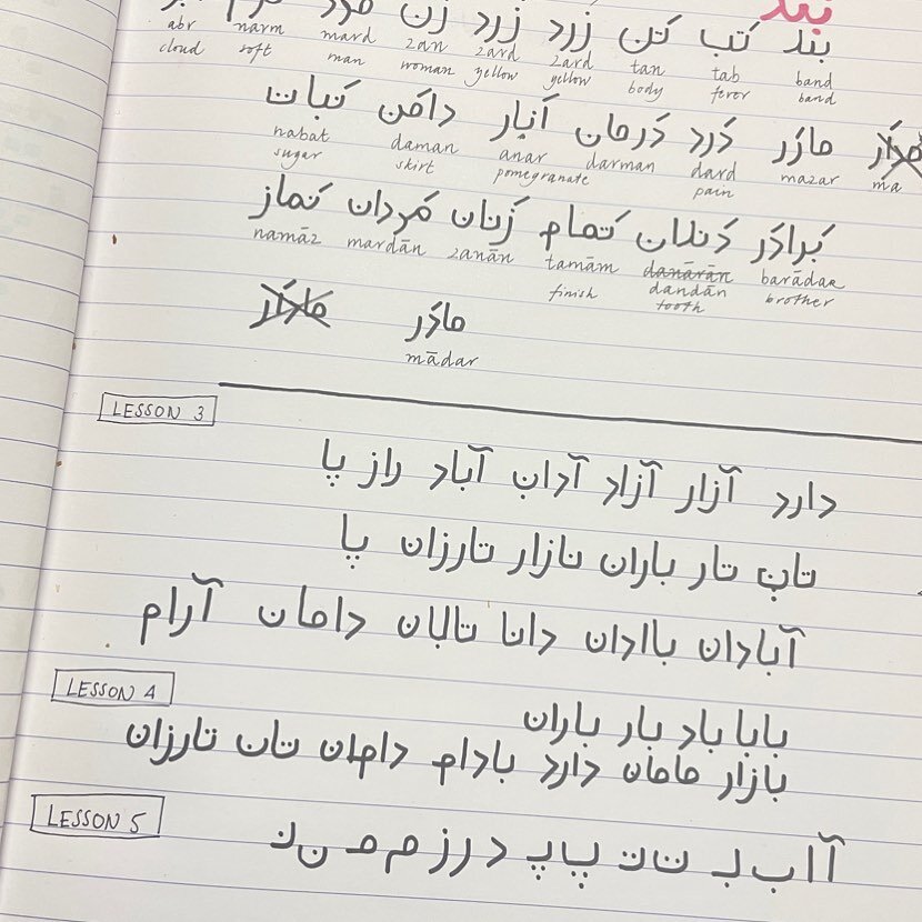 Out of respect for all Iranian people fighting for their freedom I&rsquo;m now learning Farsi script.

&lsquo;Easy is boring.&rsquo;

#iran #farsi #script #respect