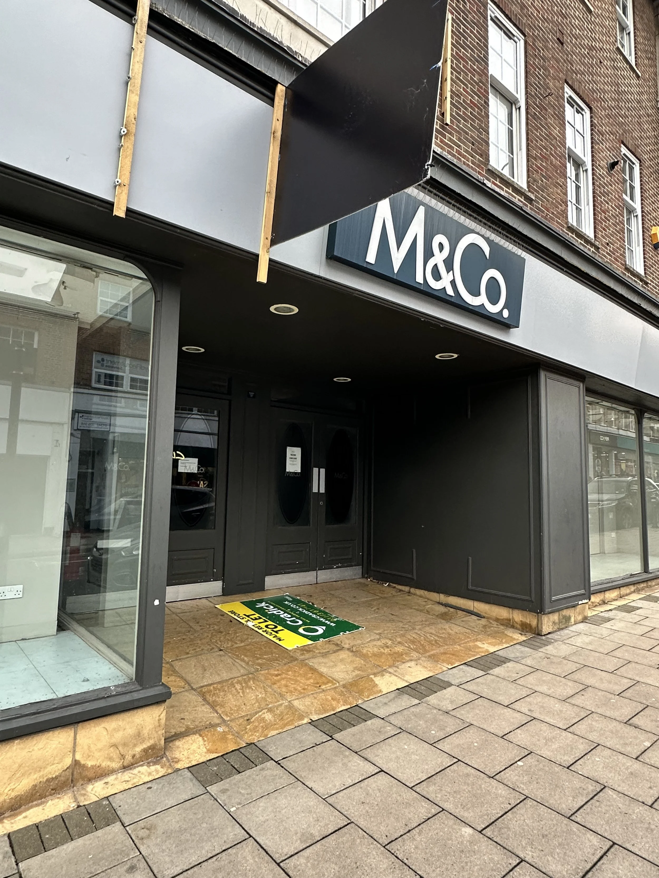 A double story large site which is unlikely to get Let in the current economy