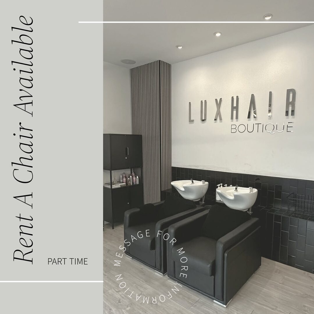 COME JOIN US 🖤

Our stunning Salon is based in the heart of Redhill, Surrey.

We currently have Rent a Chair available for the following:
♡ Part Time Stylist
♡ Part Time Lash / Brow Specialist

Do you specialise in Weddings, Colouring, Styling, Cutt