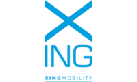 XING Mobility logo with blue X and blue lettering.