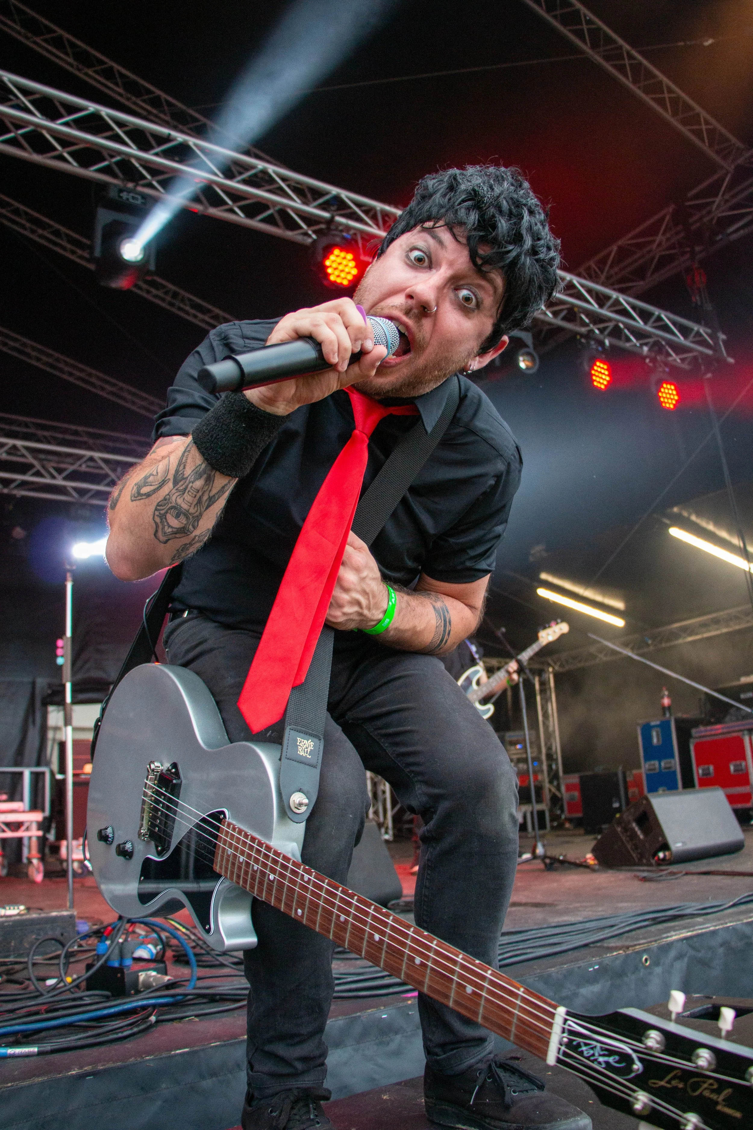 The lead singer of Gren Day tribute band Dookie