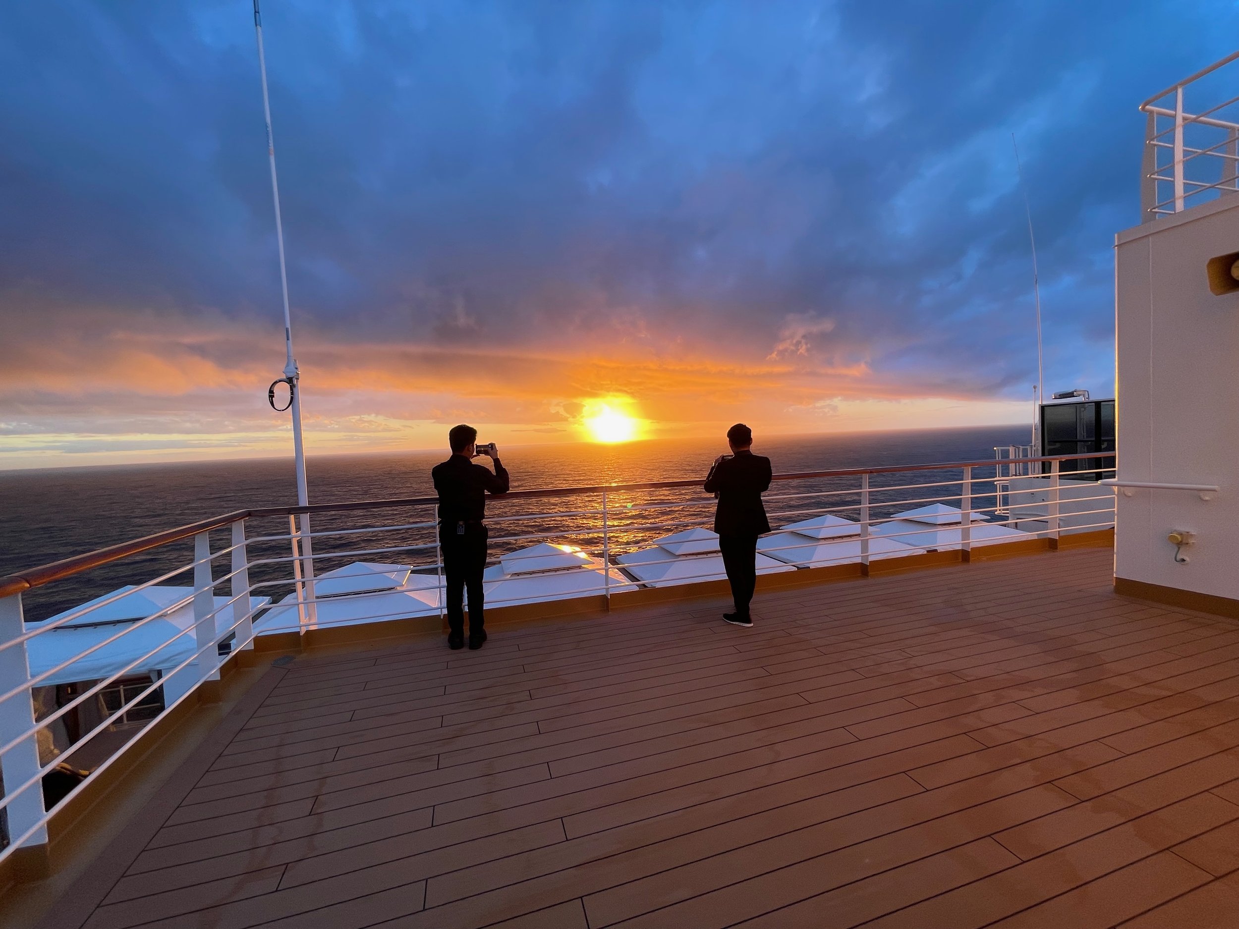 Sunset in the English Channel, April 2024.