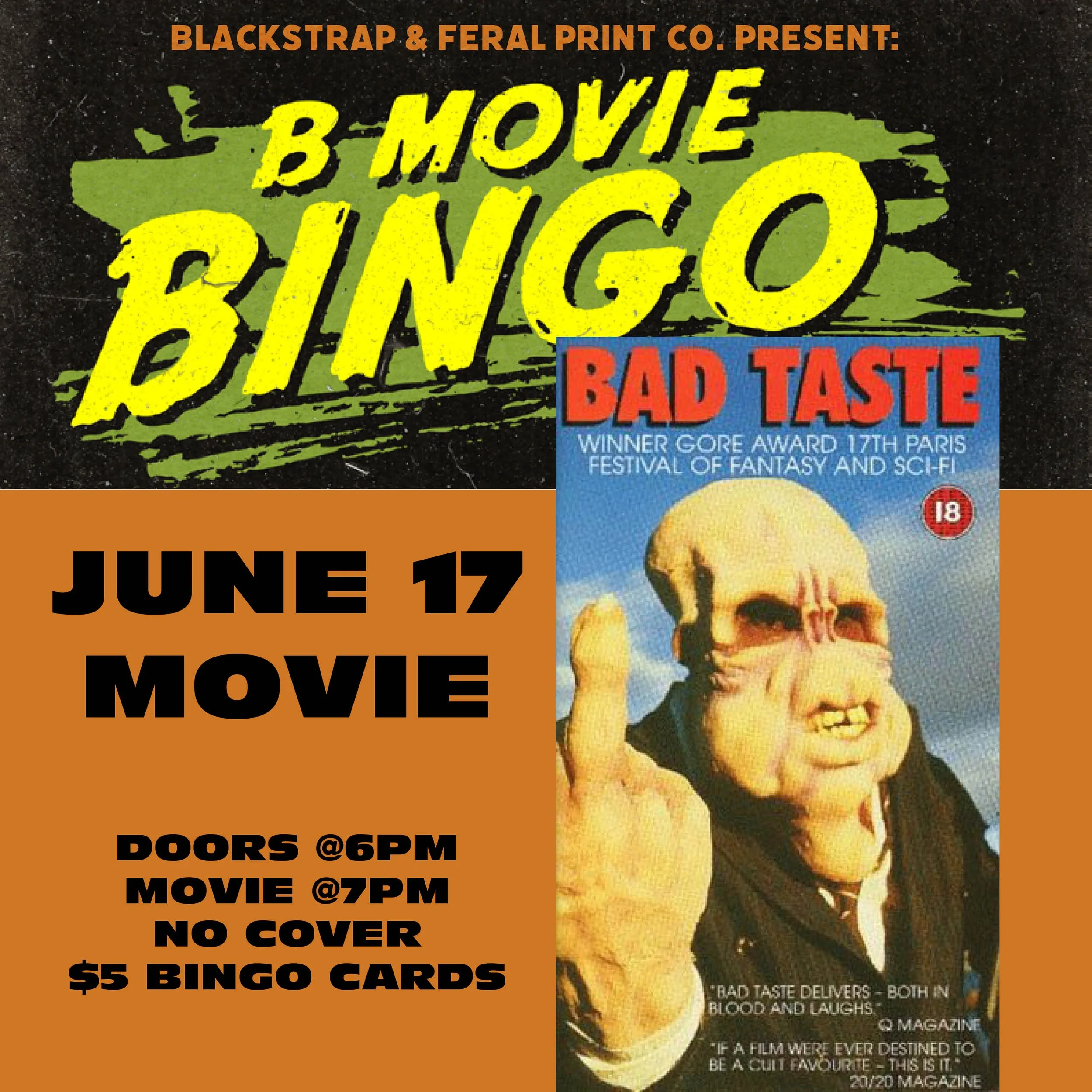 B-Movie Bingo: BAD TASTE
