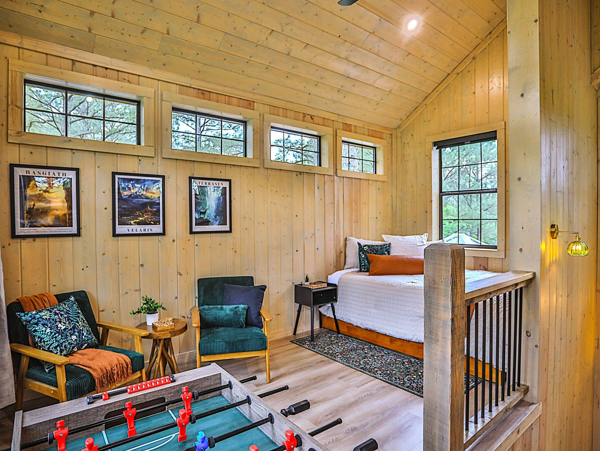 The upstairs reading nook.