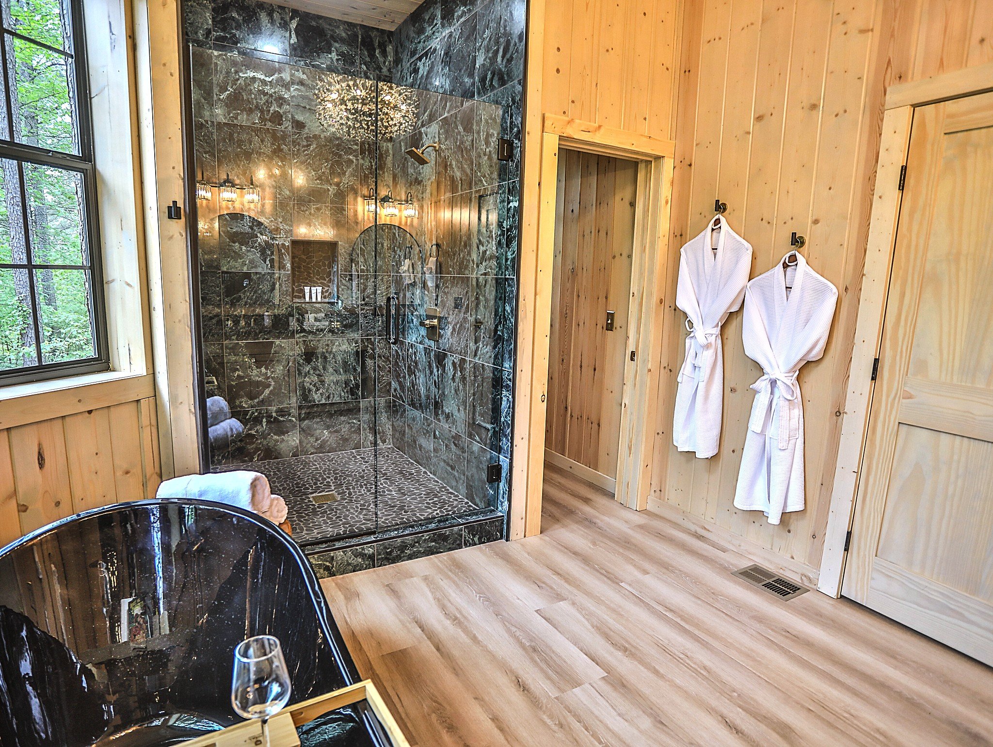 The large shower.
