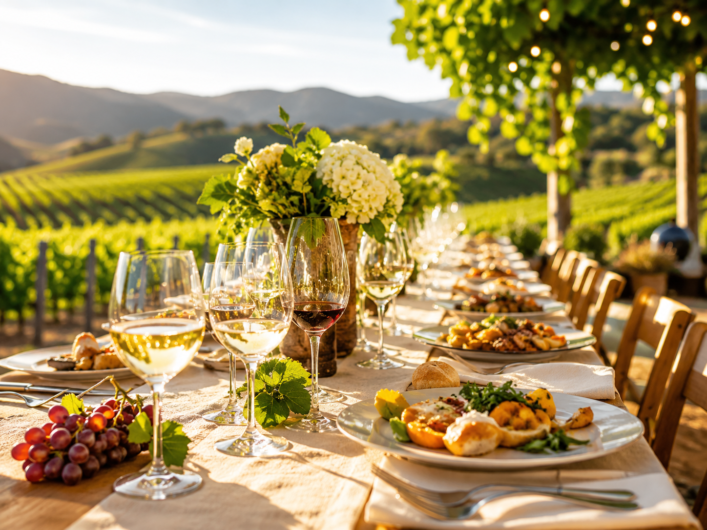 Winery event catering with wine pairings in Temecula wine country