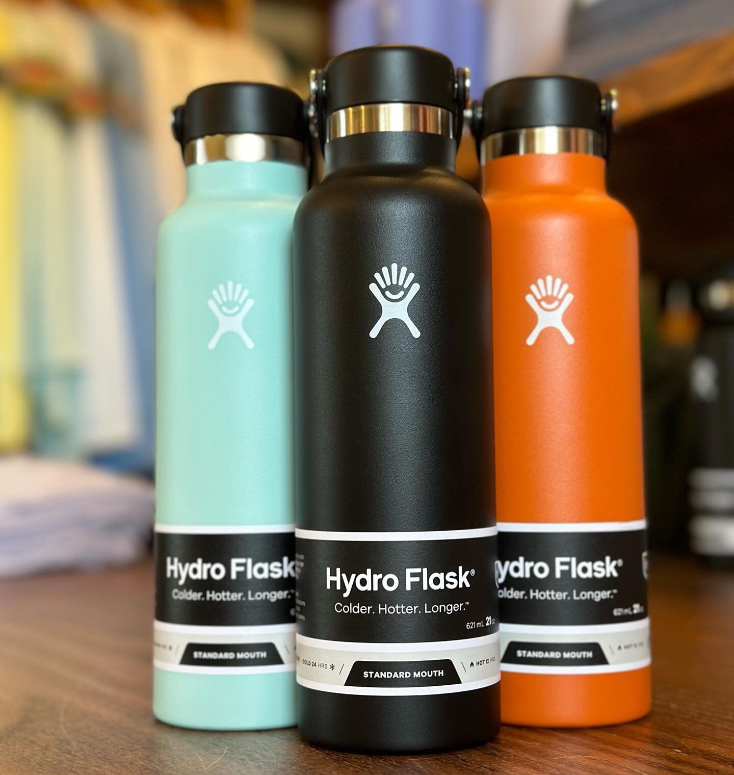 New @hydroflask are here! Come stock up! Open 10-5pm 🤗