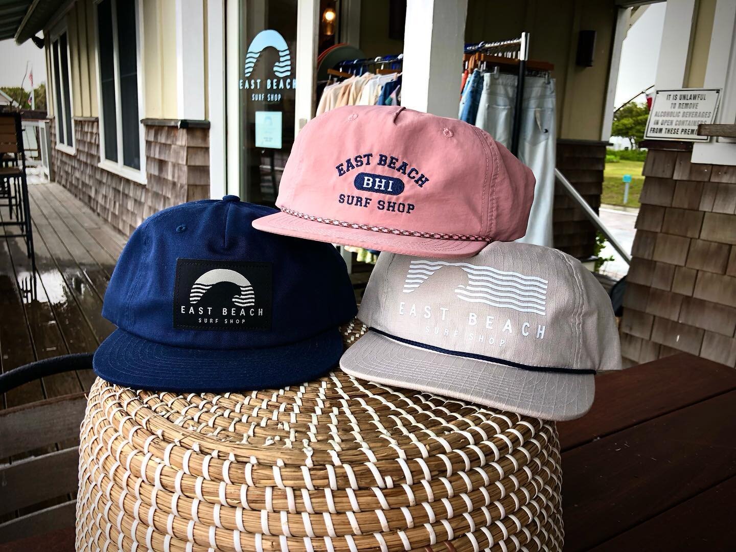 The rain is on its way out, and you know what that means! ☀️☀️SUN☀️☀️ 
.
.
.
Be sure to come check out our new hat selection from the @eastbeachsurfshop brand and multiple others. Get stylin&rsquo; for the coming months people! We got you covered🤙🏽