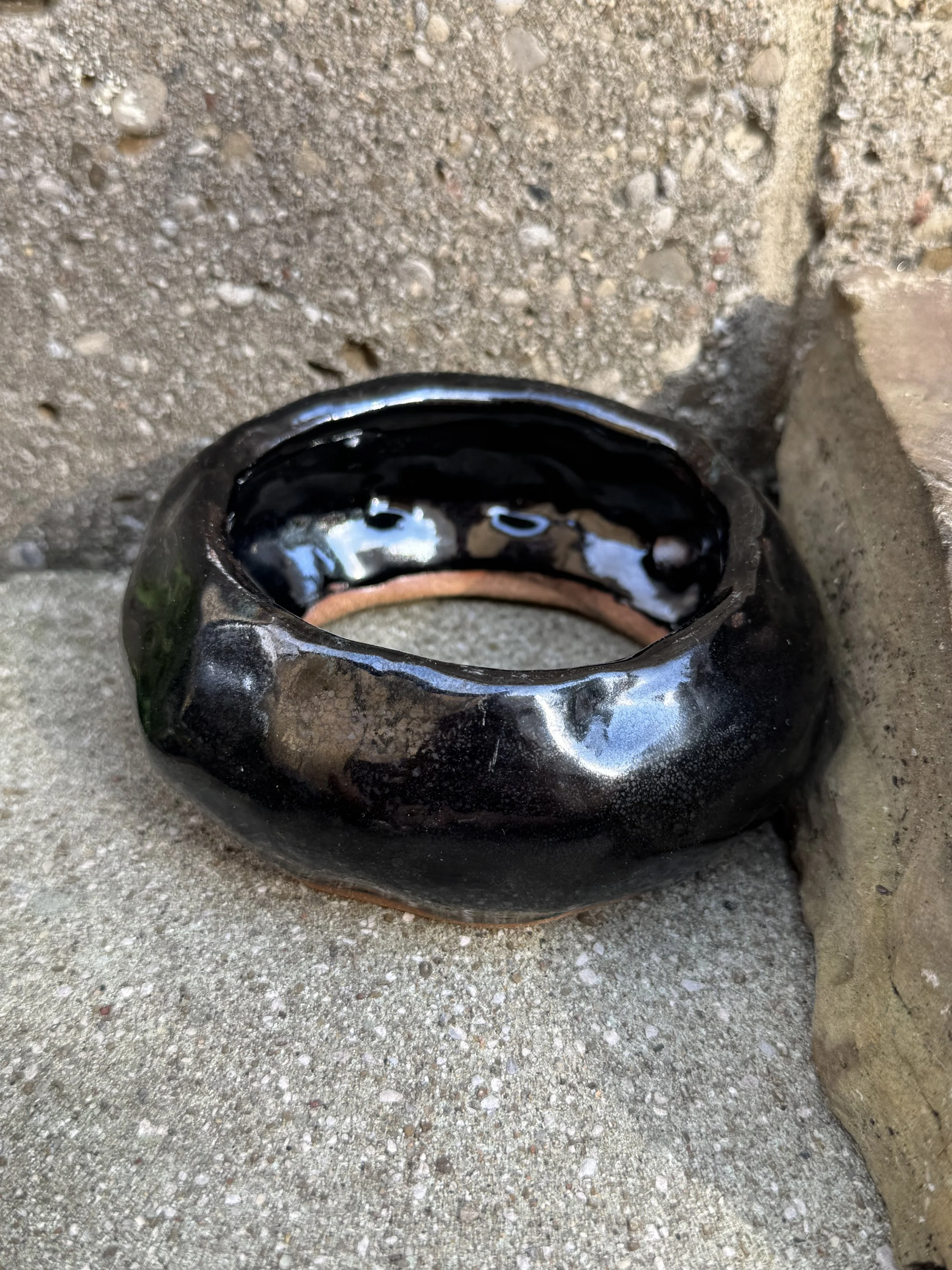 Black Clay Ceramic Bangle
