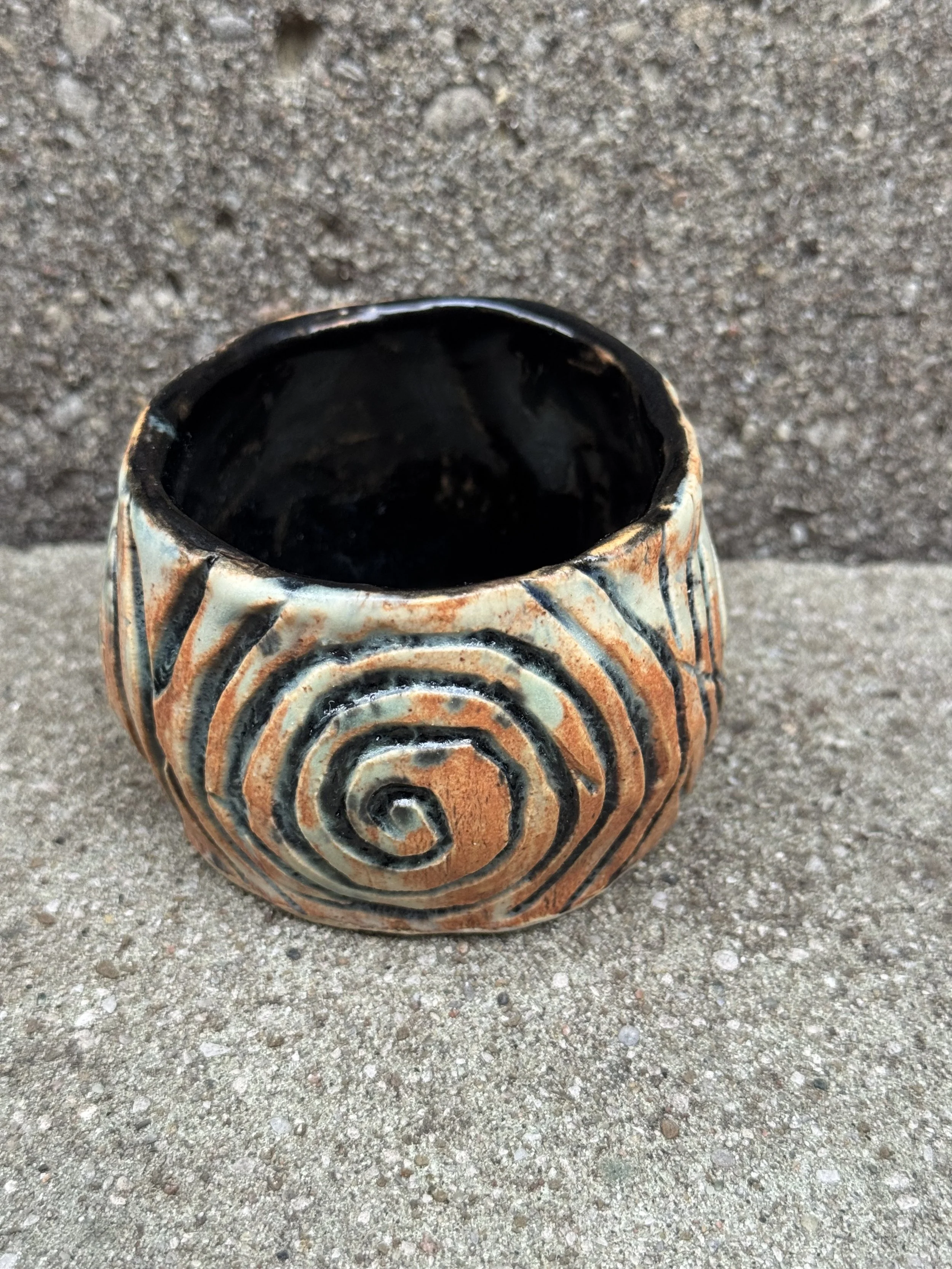 Clay Ceramic Relic Spiral Bangle