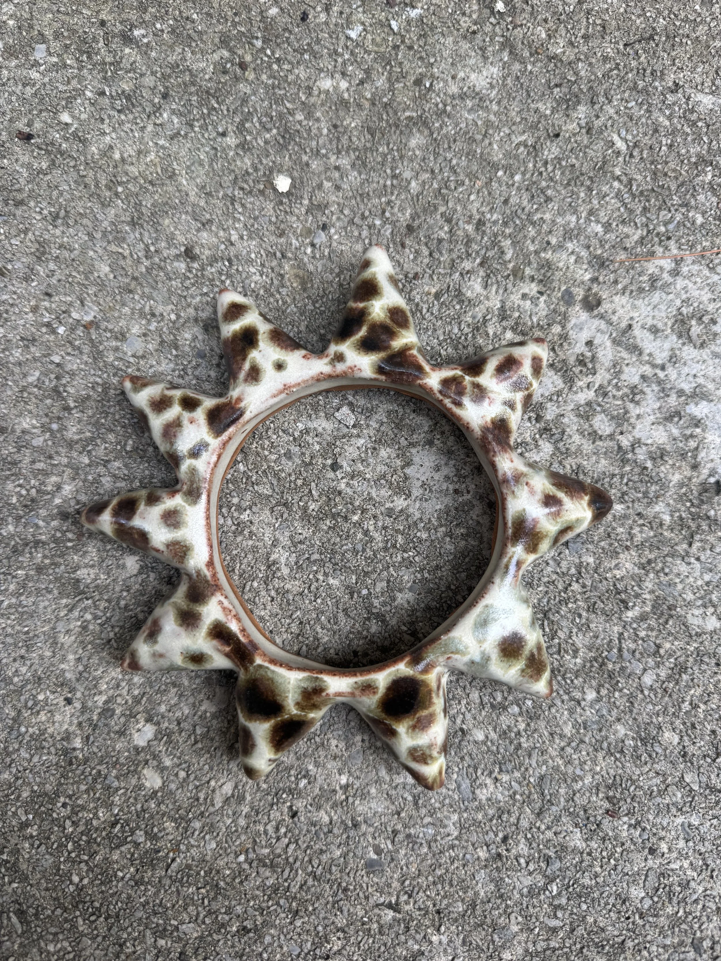 Clay Ceramic Polka Dot Spiked Bangle