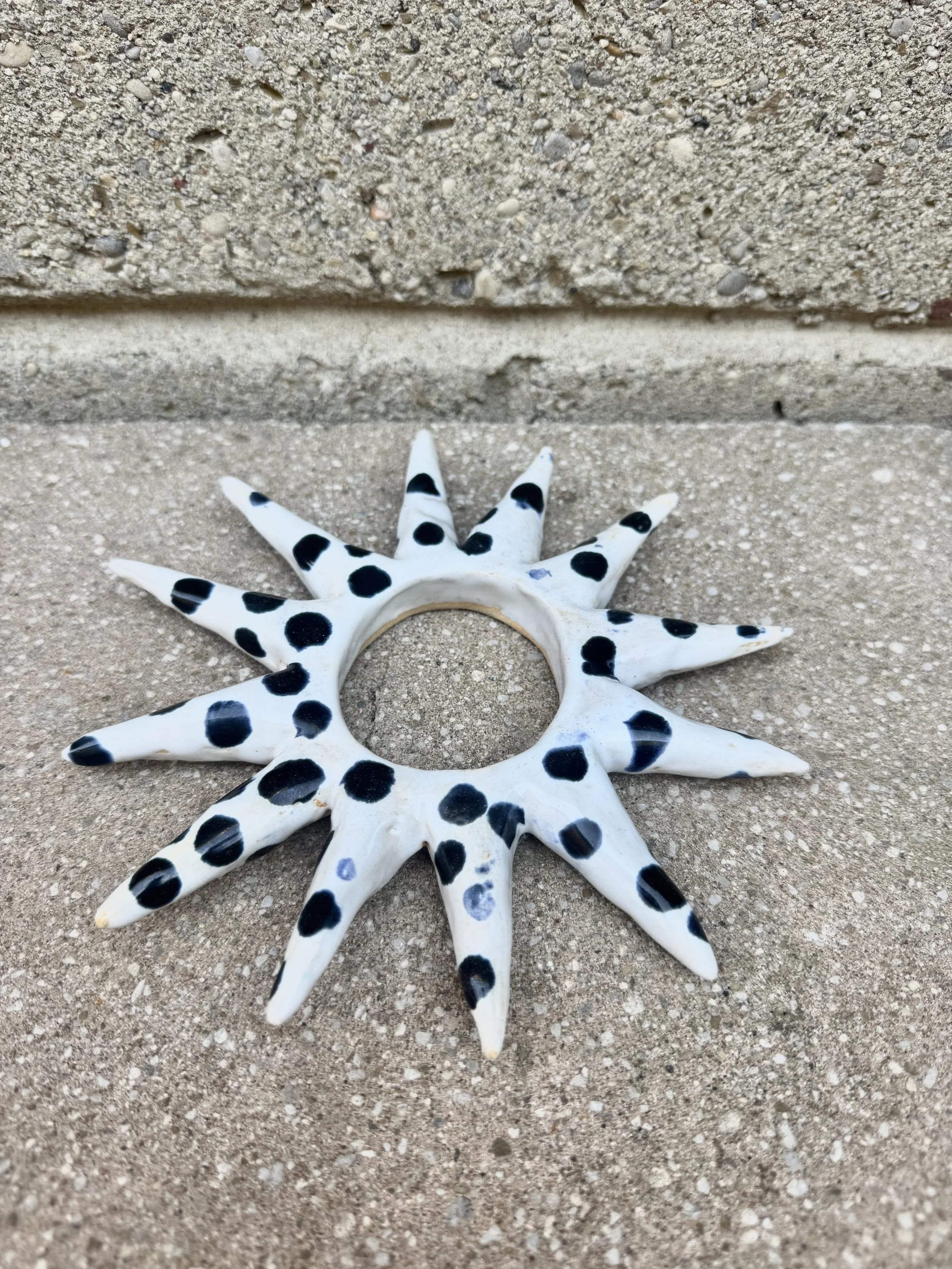Clay Ceramic Spiky Polka Dot Bangle