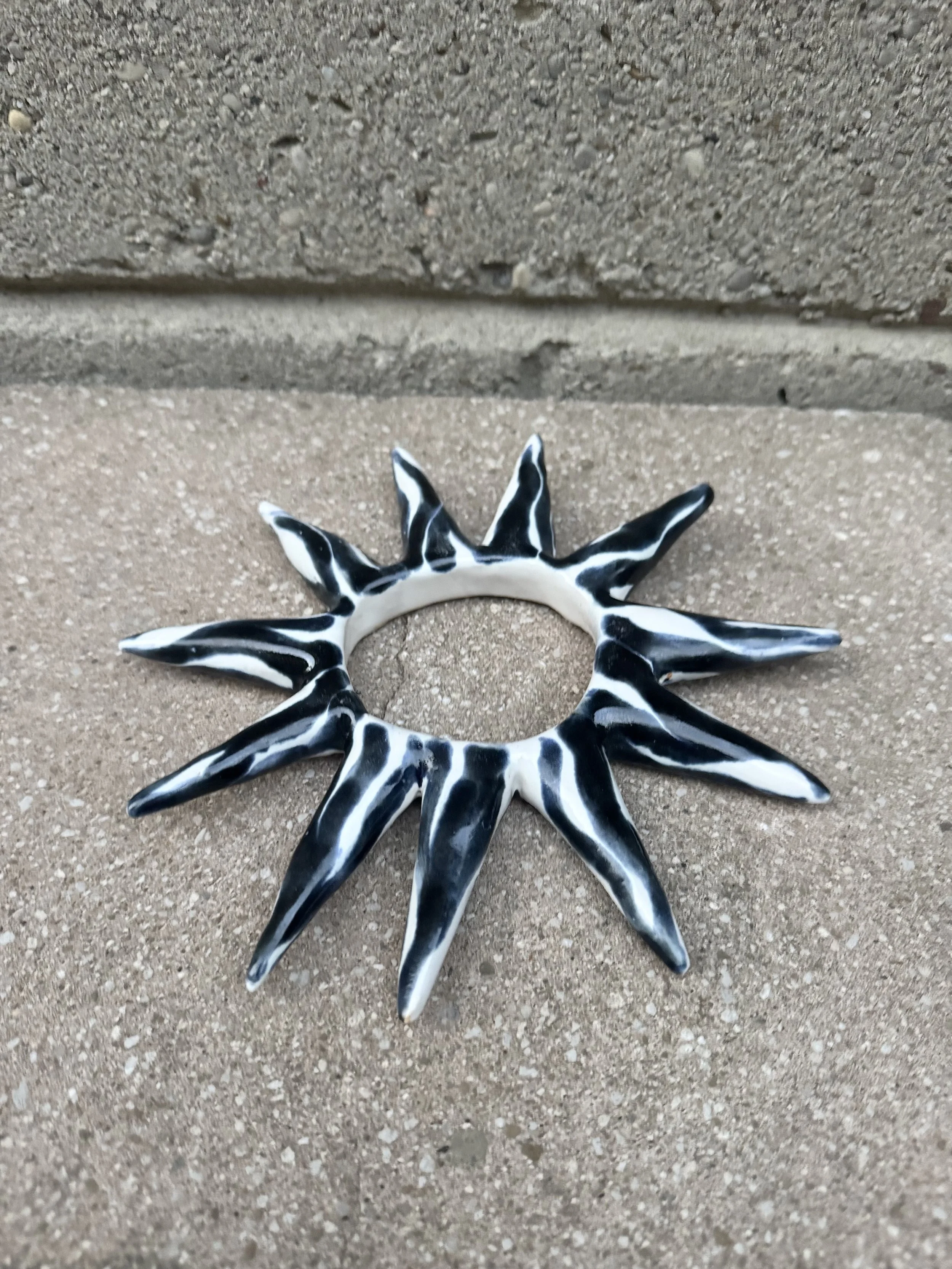 Clay Ceramic Spiky Wave Bangle