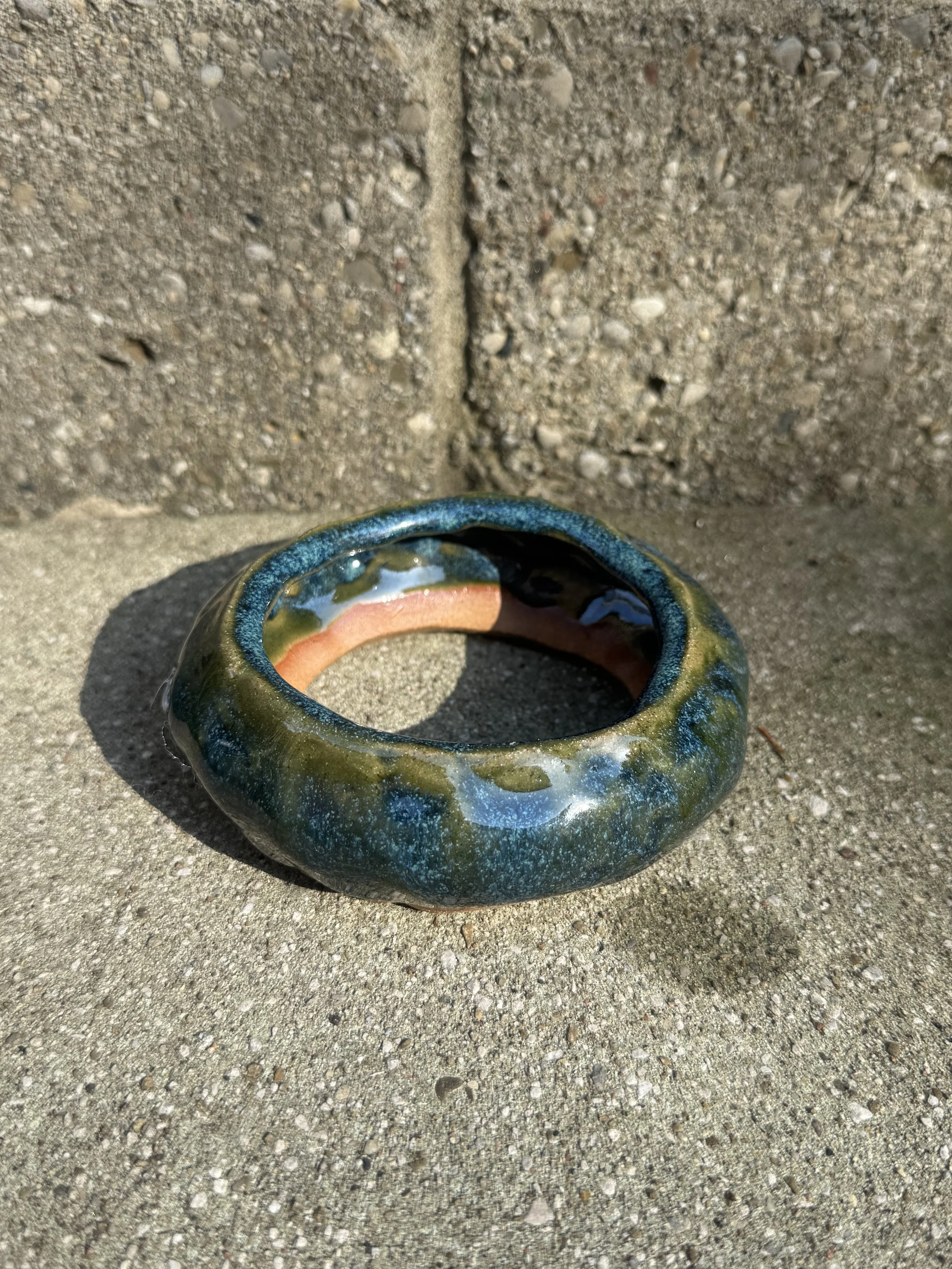 Clay Ceramic Verdigris Bangle