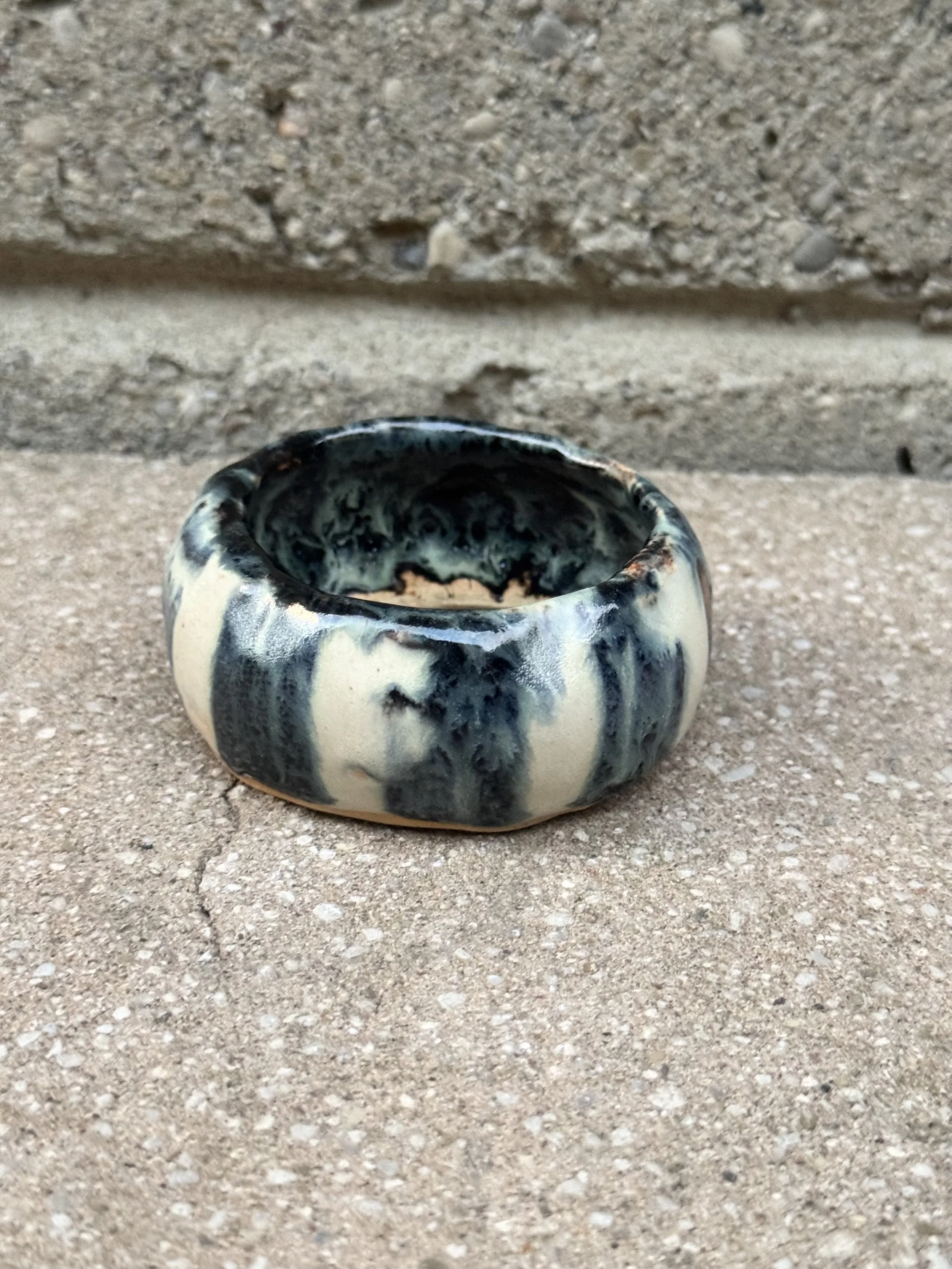 Clay Ceramic Striped Bangle