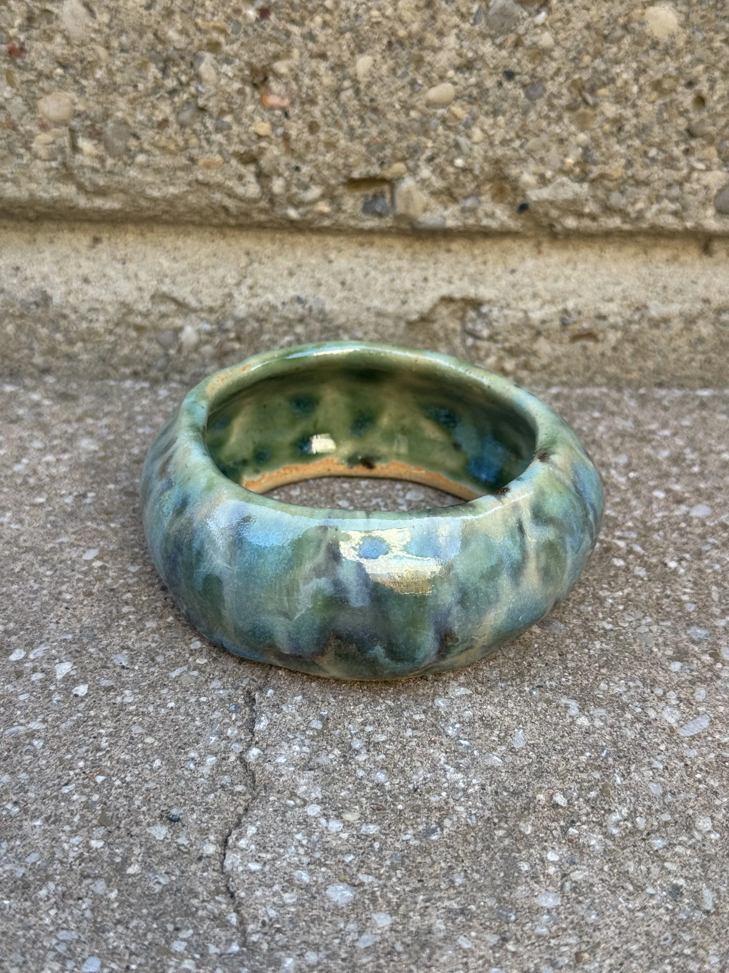 Clay Ceramic Ocean Blue Bangle