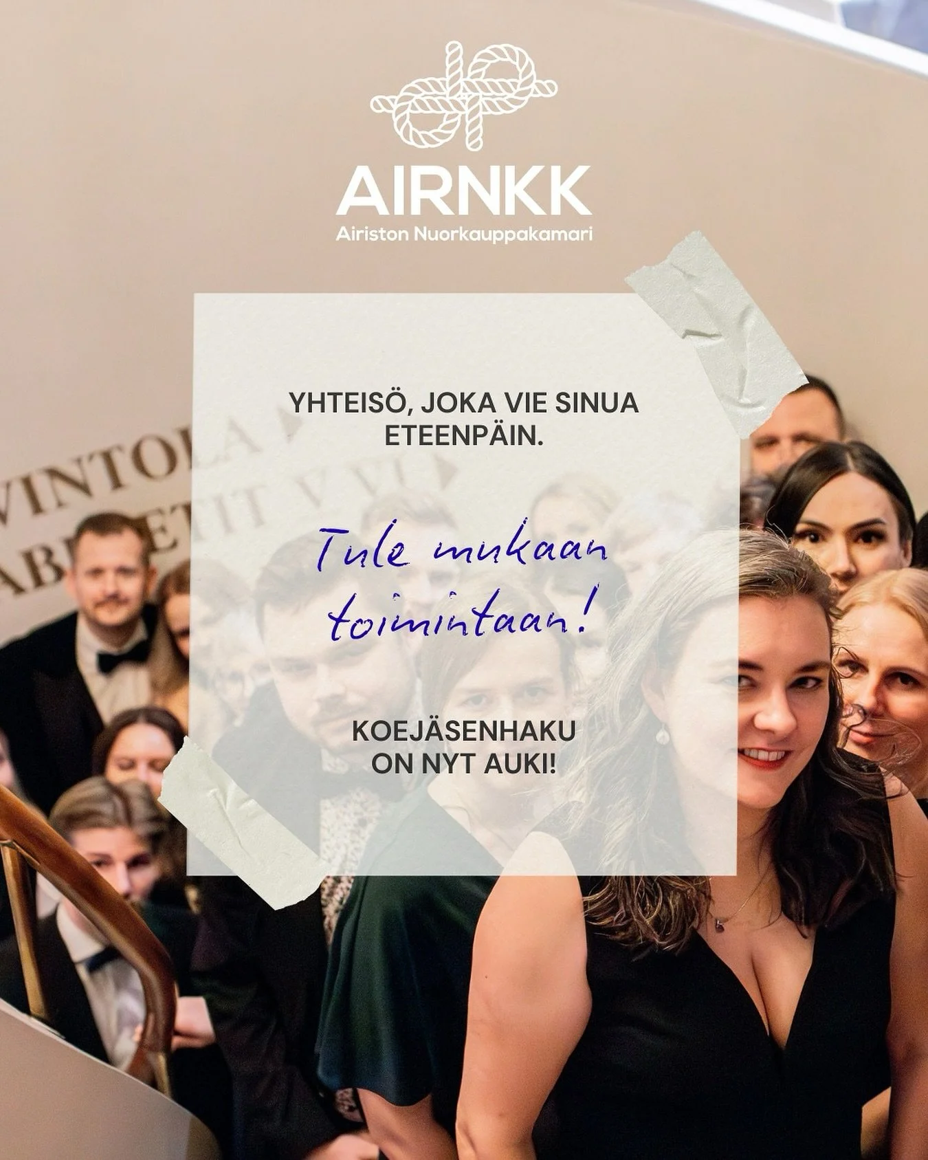 Airiston Nuorkauppakamarin koej&auml;senhaku on nyt auki!⚓

Haluatko kehitt&auml;&auml; itse&auml;si, verkostoitua monialaisten osaajien kanssa ja p&auml;&auml;st&auml; mukaan tekem&auml;&auml;n merkityksellisi&auml; projekteja?💫 

Nuorkauppakamari 