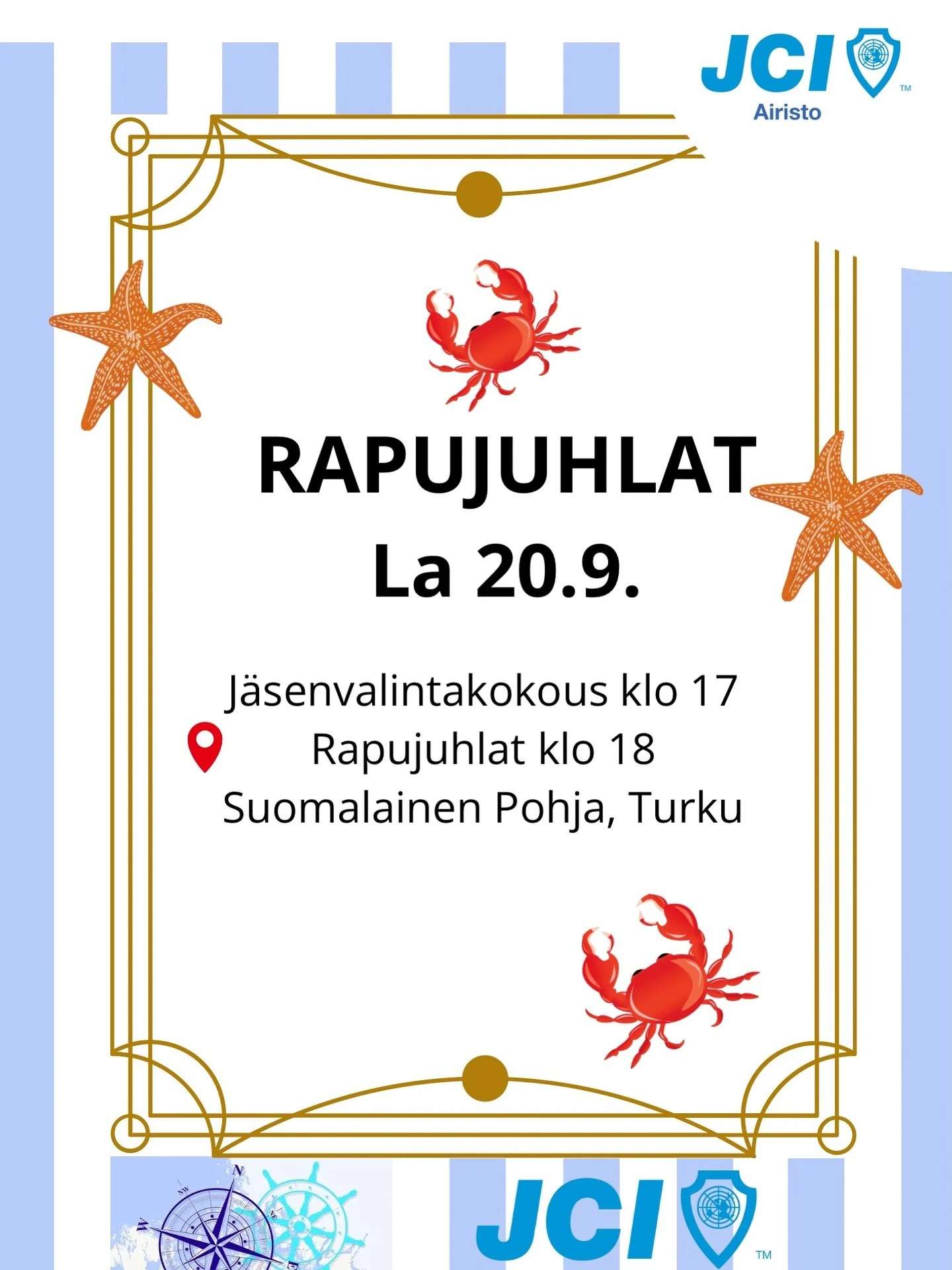 ✨🦞 Rapujuhlat l&auml;hestyv&auml;t! Olethan ilmoittautunut jo mukaan?🦞✨

Nostetaan malja, lauletaan syd&auml;men kyllyydest&auml; ja nautitaan loppukes&auml;n herkuista hyv&auml;ss&auml; seurassa! 🎶🥂

📍 Miss&auml;: Ravintola Suomalainen Pohja, A
