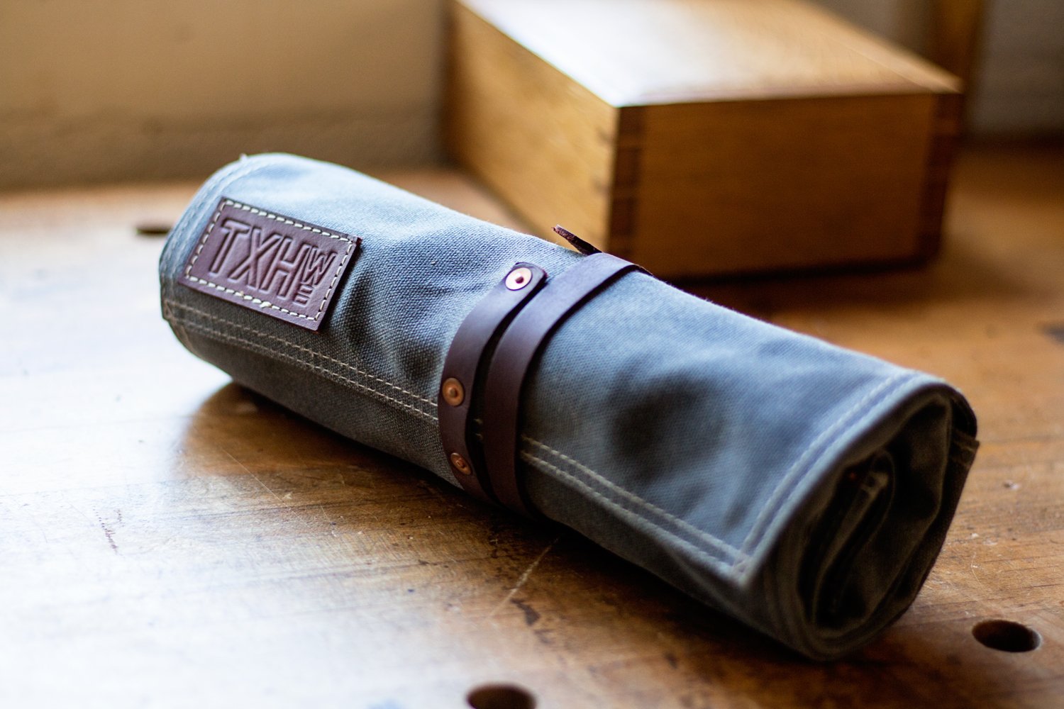 the Orville Waxed Canvas and Leather Tool Roll - Southern Crafted