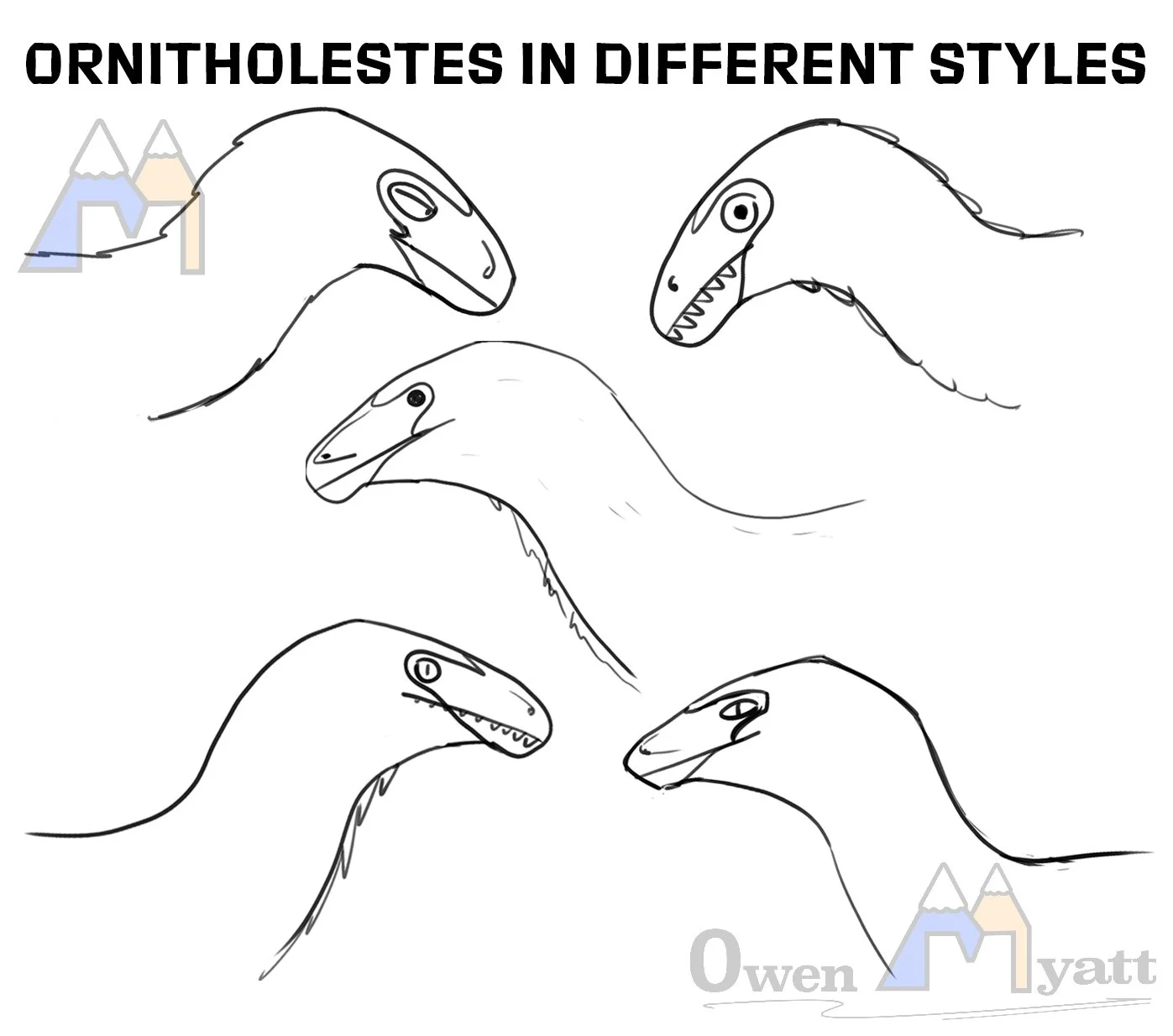 Ornitholestes-in-5-styles.jpg