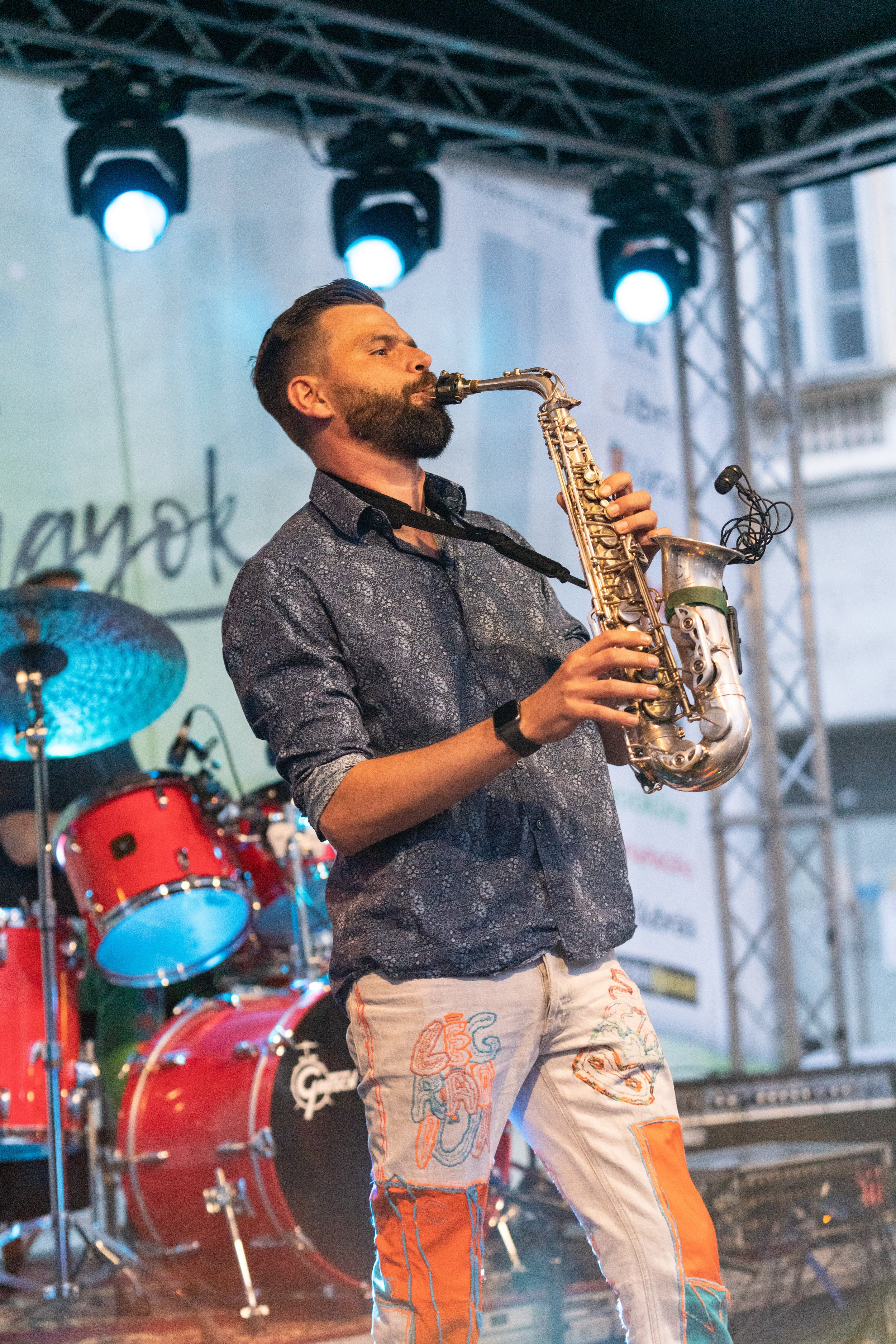 Koncertfotó, koncert, szaxofon, besh o drom, 