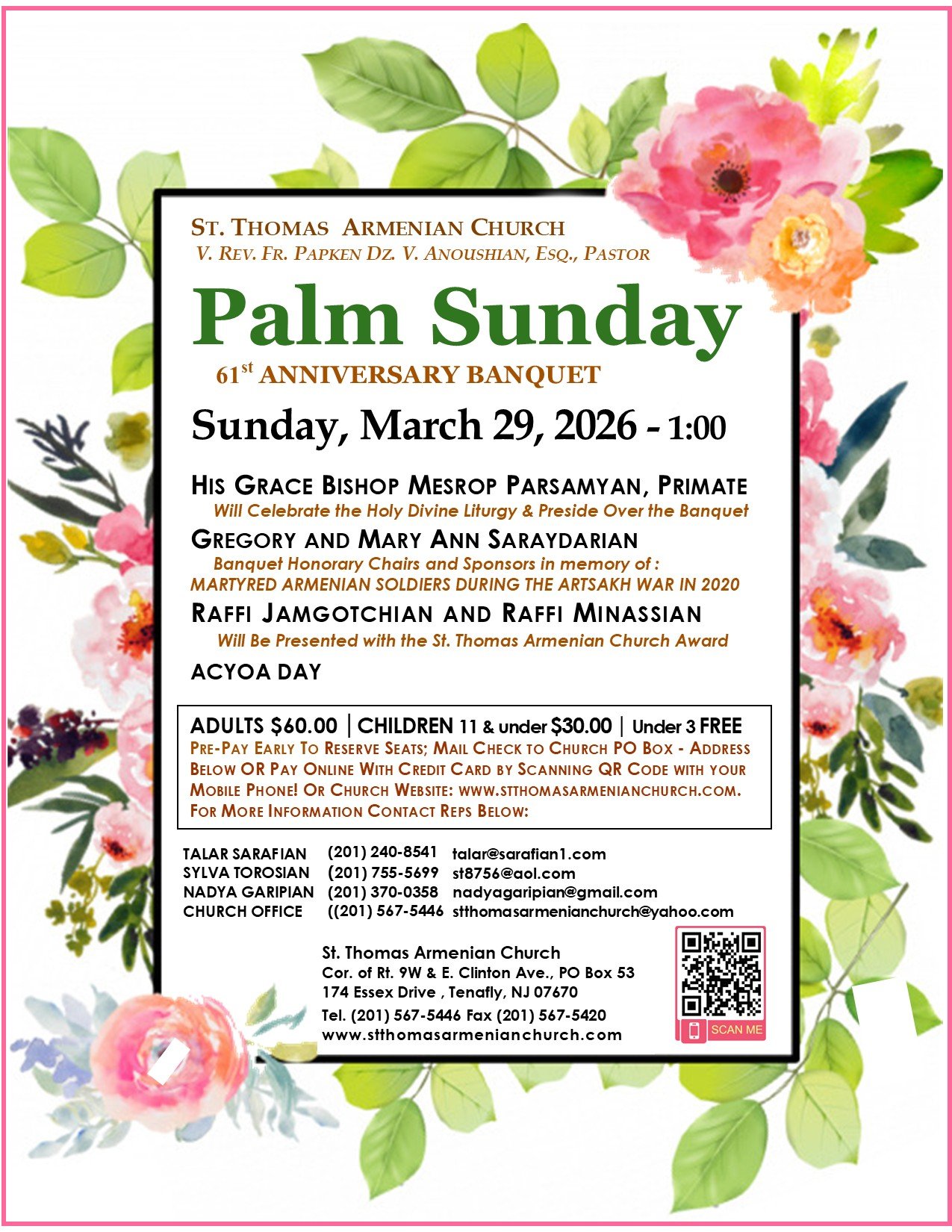 Palm Sunday Banquet