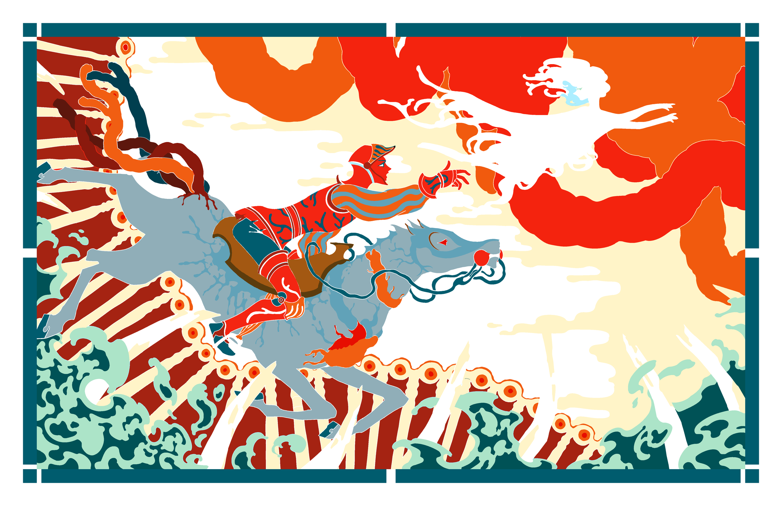 S.C. Carrillo, The Chase (2026). 11"x17", digital illustration on CSP Ex.