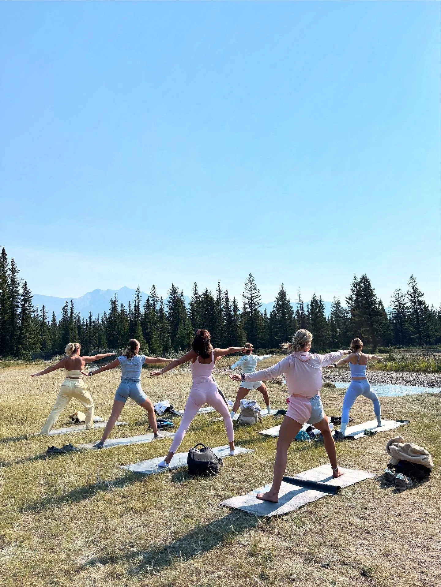 Banff outdoor yoga