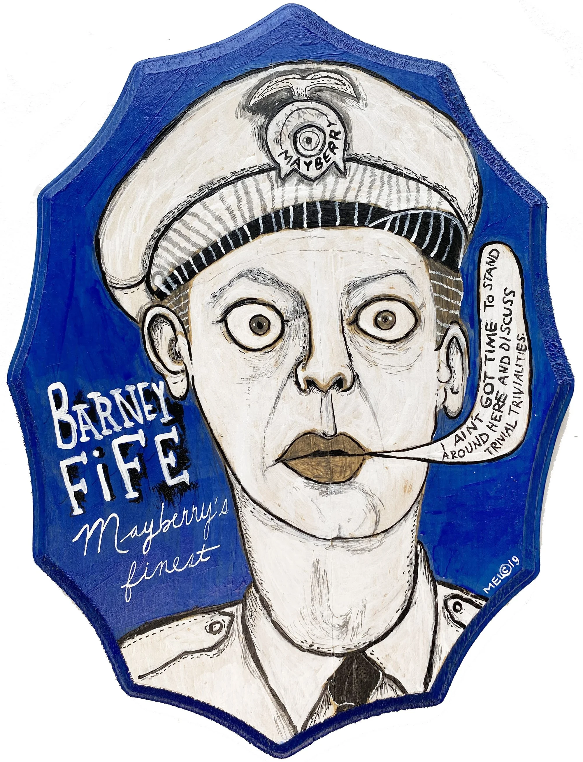 Barney Fife 8"x10" wood panel