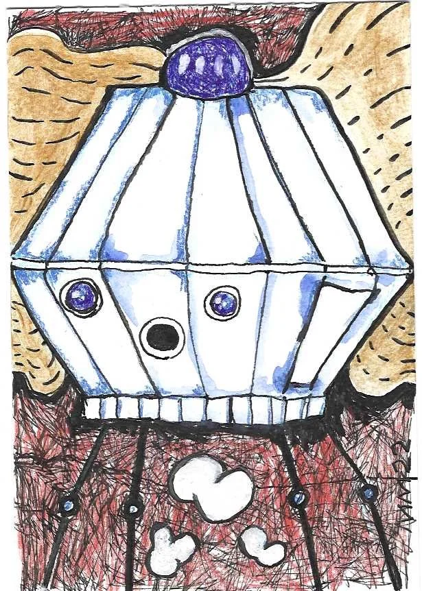 UFO 4"x6" (unframed)