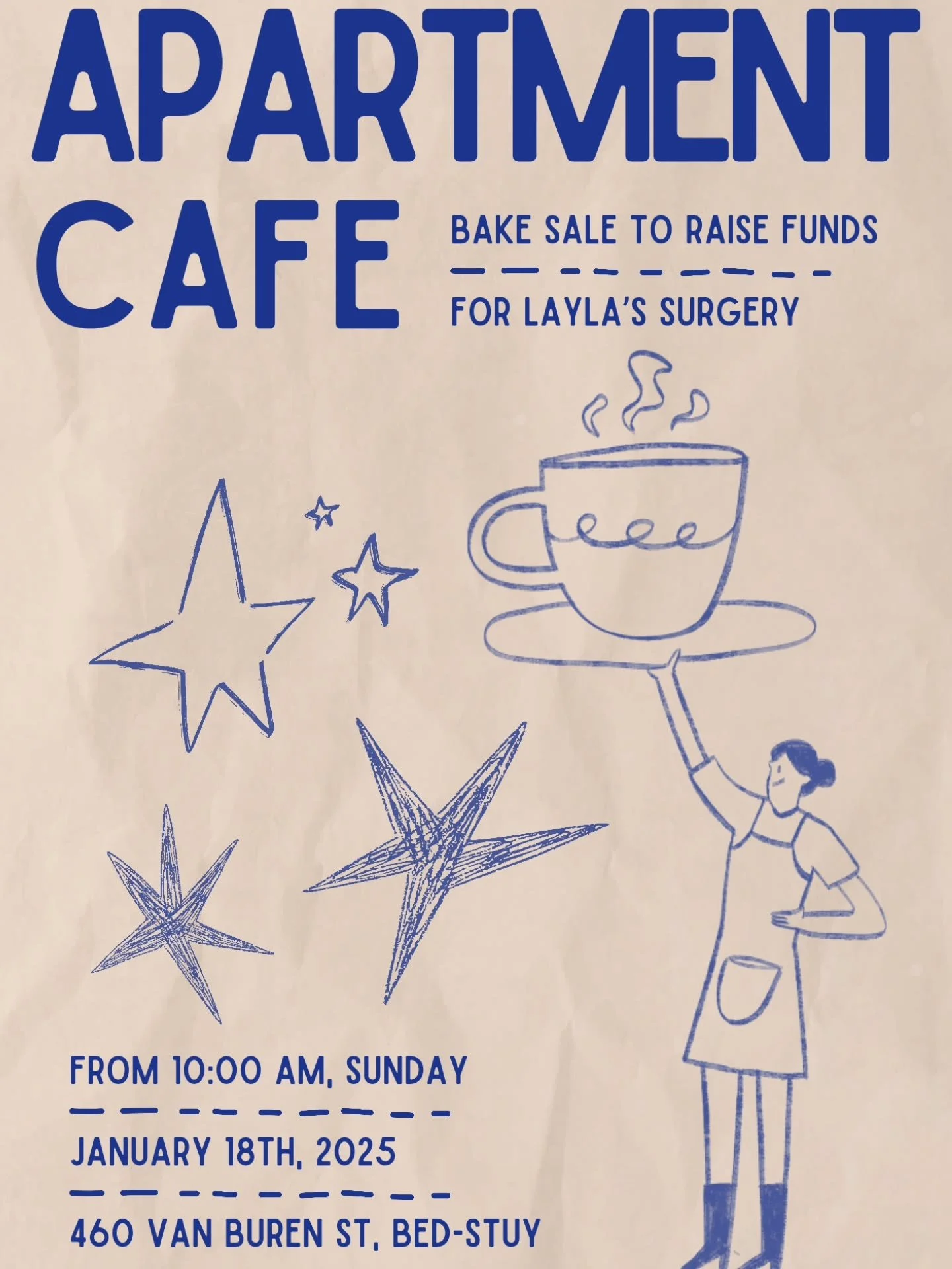 COME, SUPPORT, SHARE! Layla's Bake Sale was on my list of goals for this #veganuary

👉🏻 Come to hangout, enjoy a coffee and a pastry while you support us raising funds for Layla's surgery!

​You also will have the pleasure to meet her and snuggle h