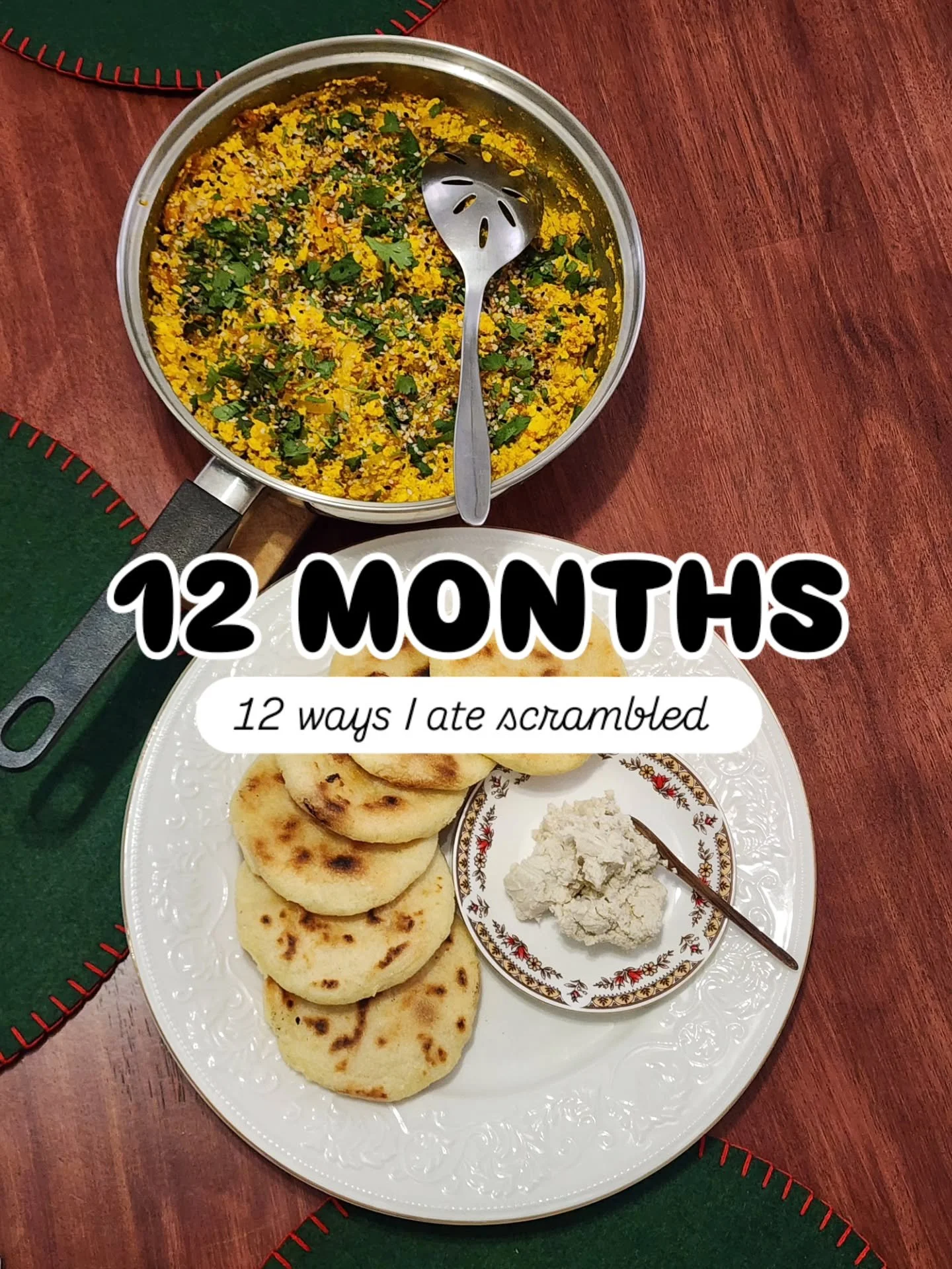 12 ways I ate tofu scrambled through the 12 months of this year, mostly with arepa! 🫓 with a message in the last picture from my cutie girl 🐈&zwj;⬛

It doesnt matter where I am at, it can be at home, visiting family, traveling or having a chill Sun