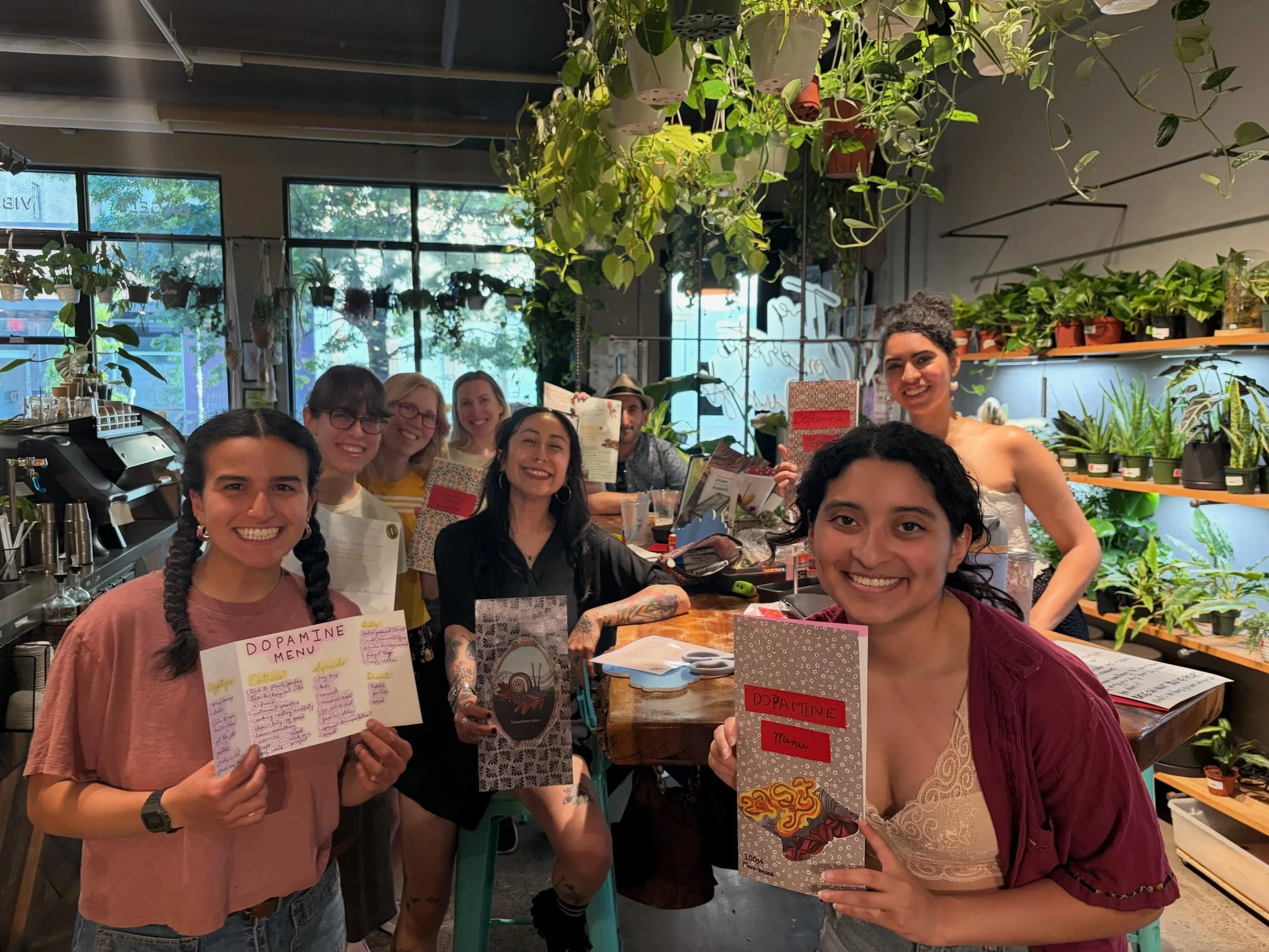 A recap of our Dopamine Menu Workshop (5/16). We spent some crafty time to connect with those activities that are sources of our good-feel hormone. Following the format of a restaurant menu we dive into quick and easy actions to more prepared and tho
