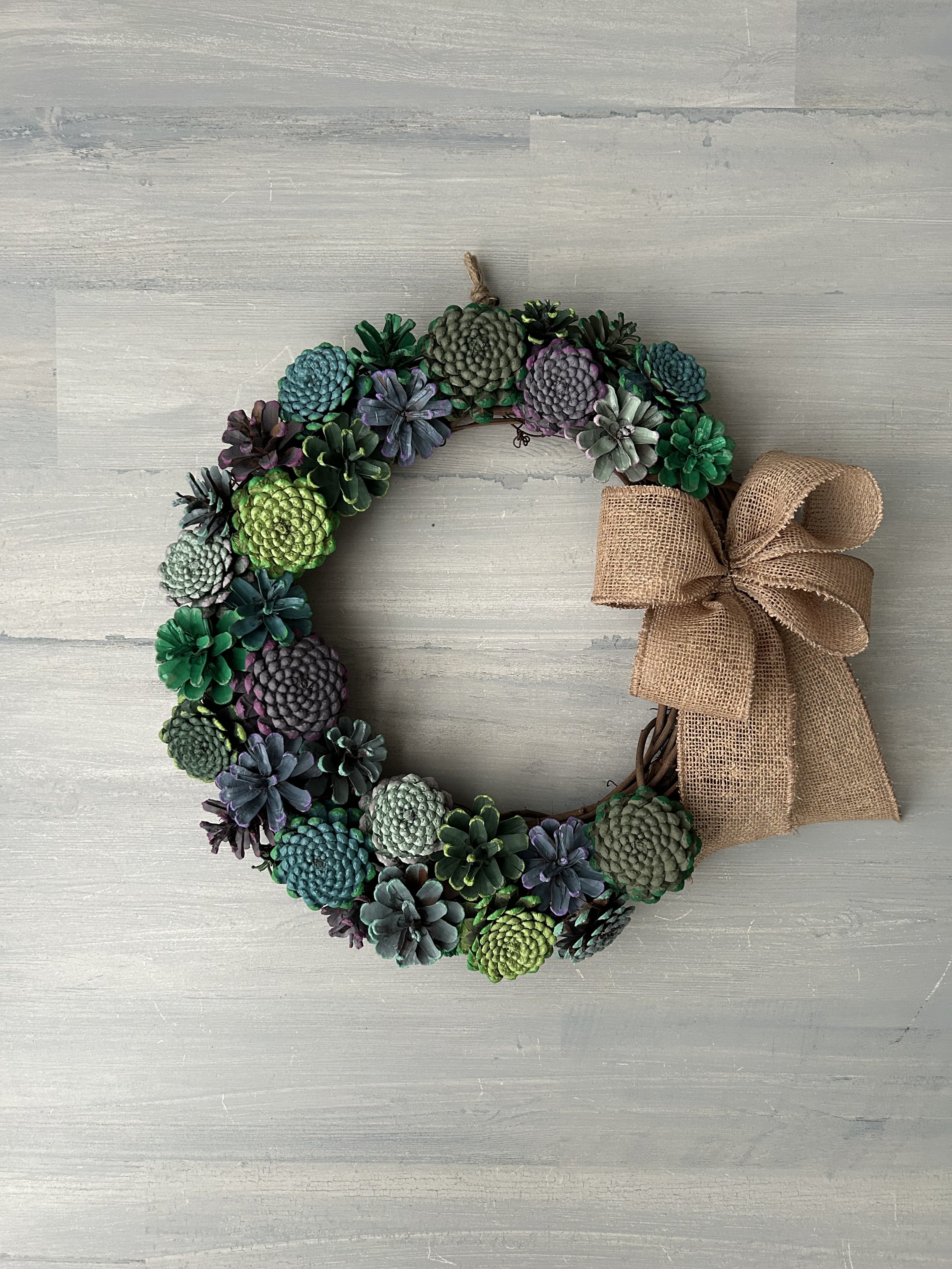 Succulent Wreath 15”