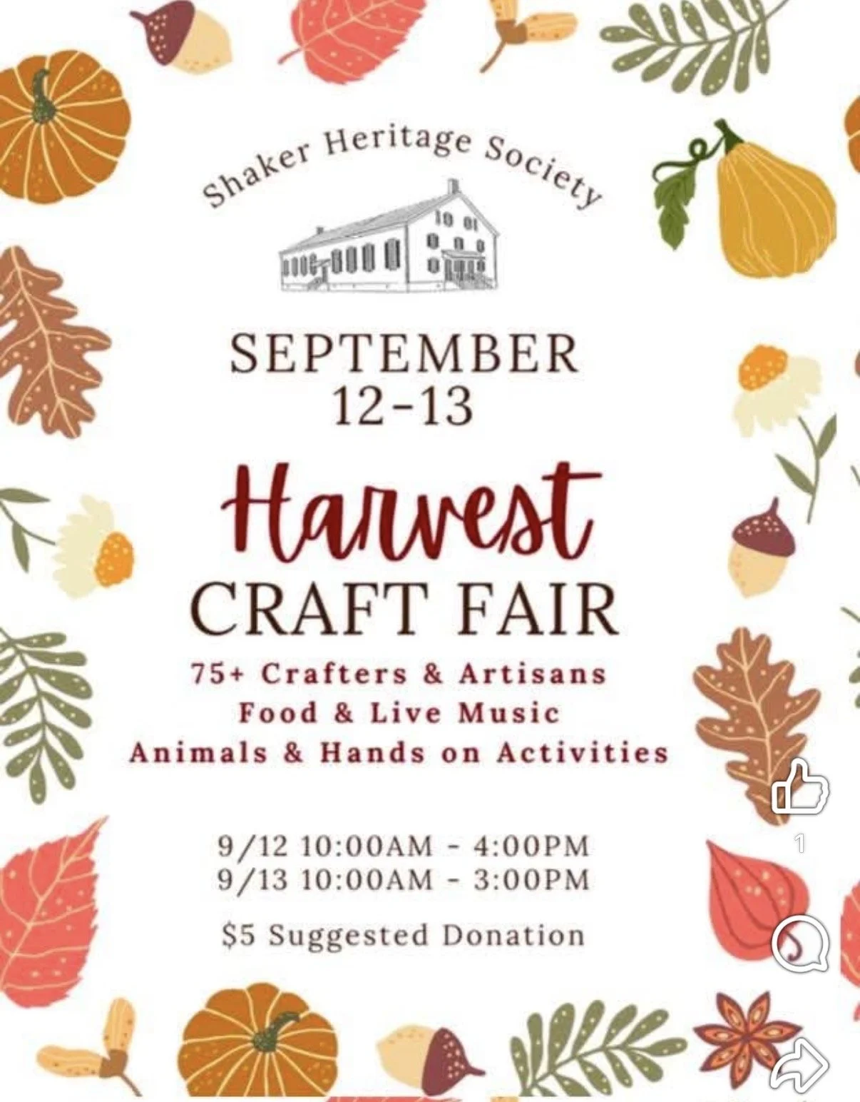 Shaker Heritage Fall Harvest Craft Fair