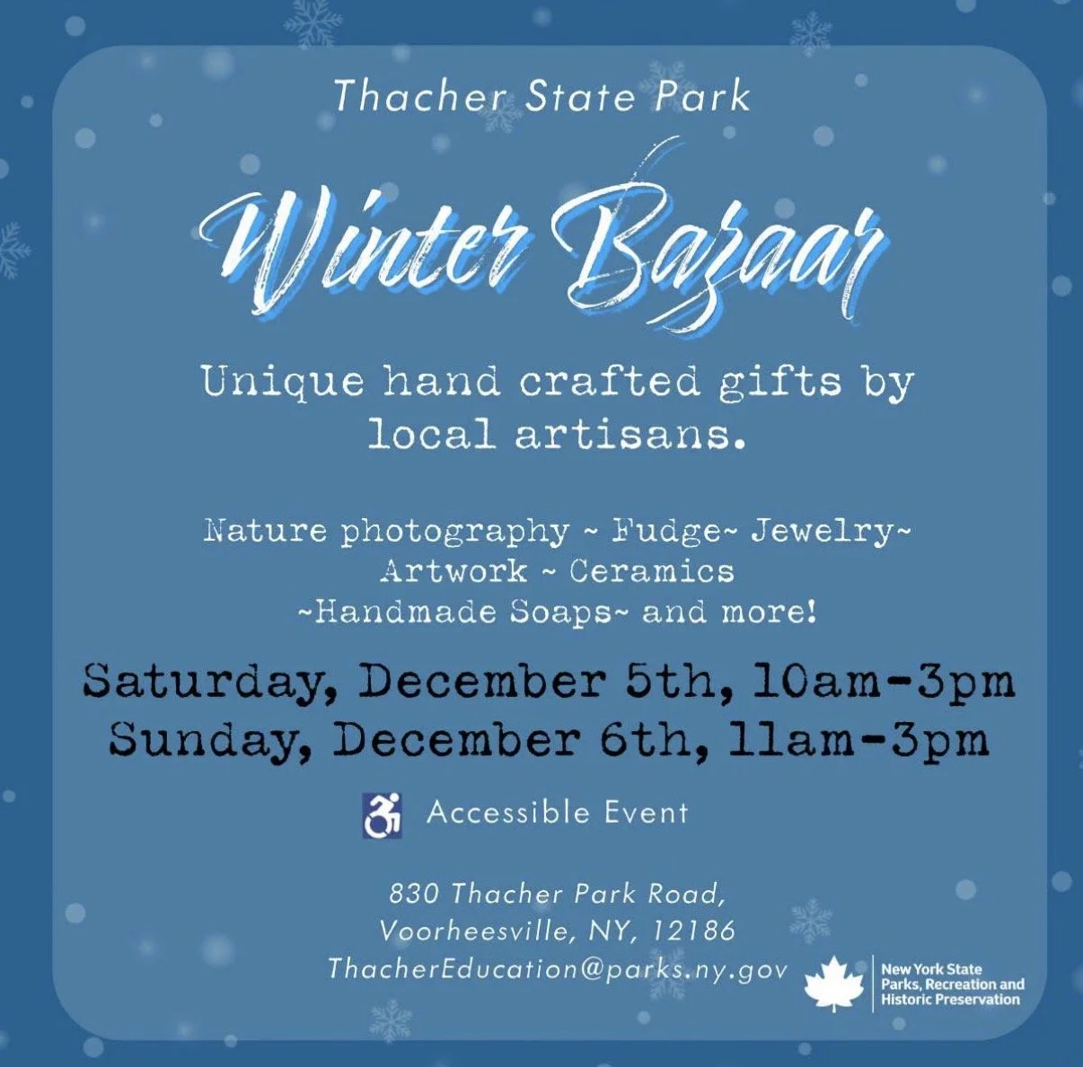 Thacher Park Winter Bazaar