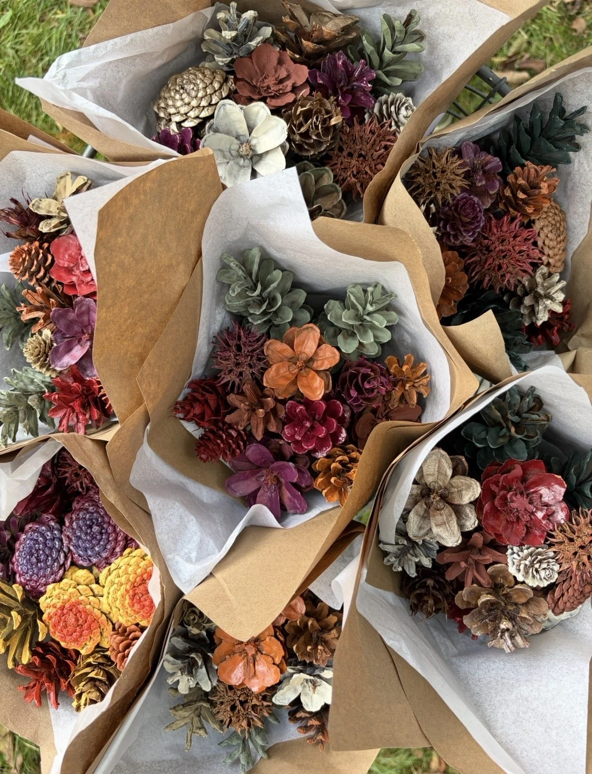 Pinecone Flower Bouquet