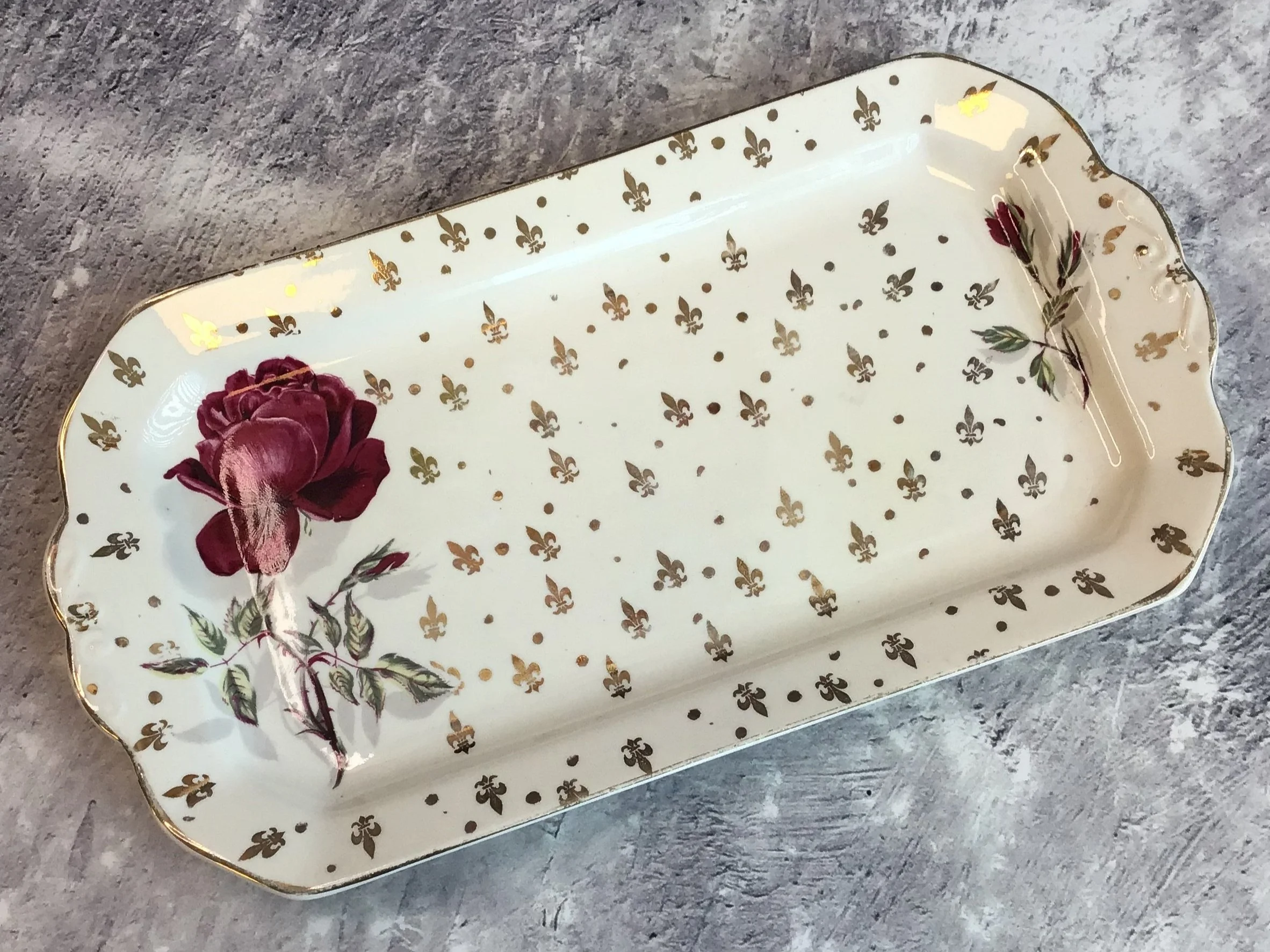 Vintage 1930s Royal Falcon Ware Sandwich Tray