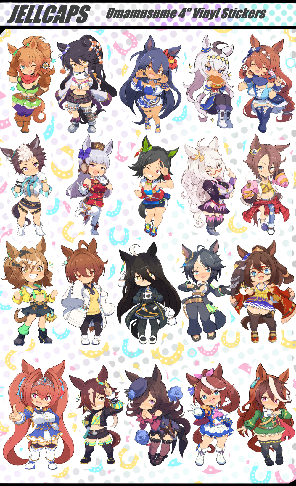 Umamusume 4" Vinyl Stickers