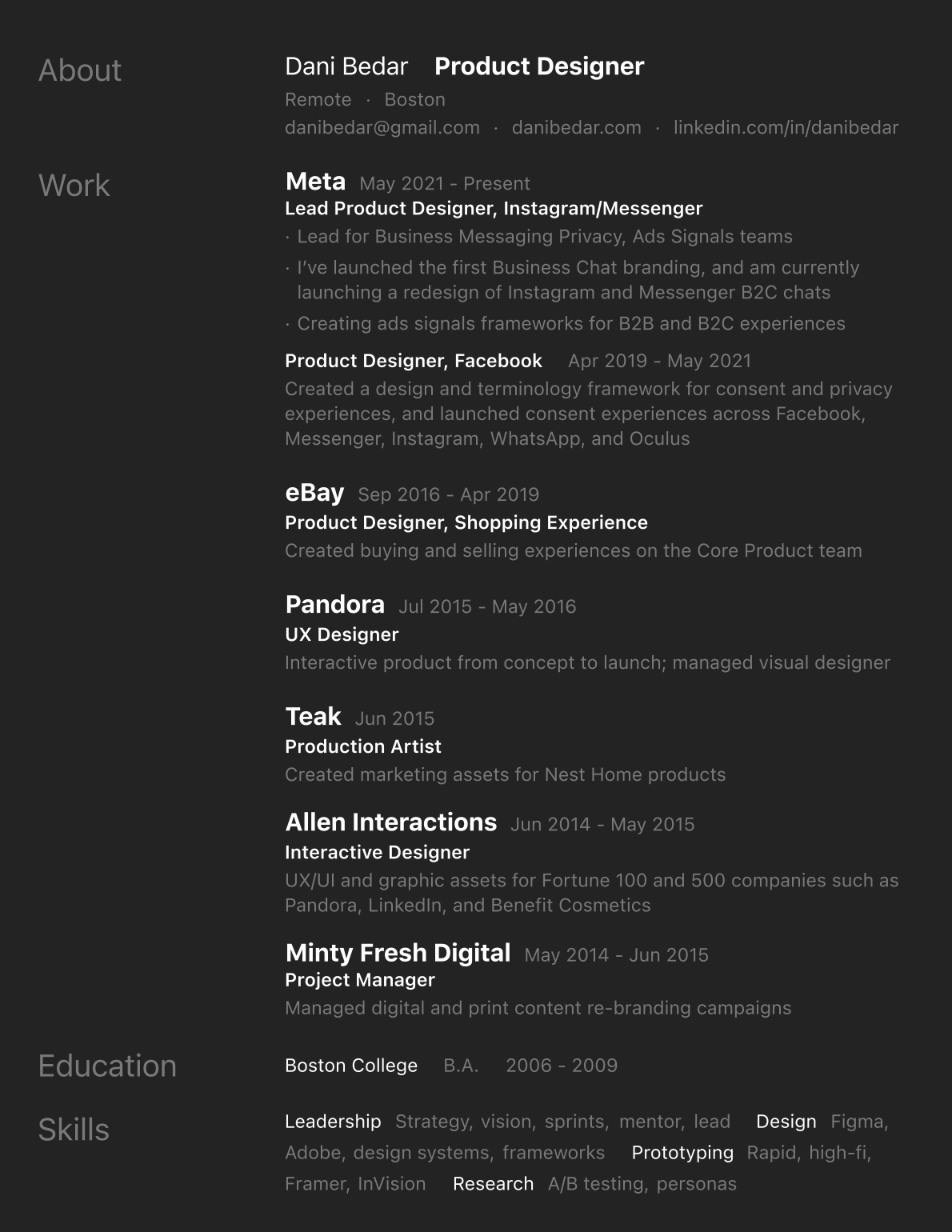 image of resume