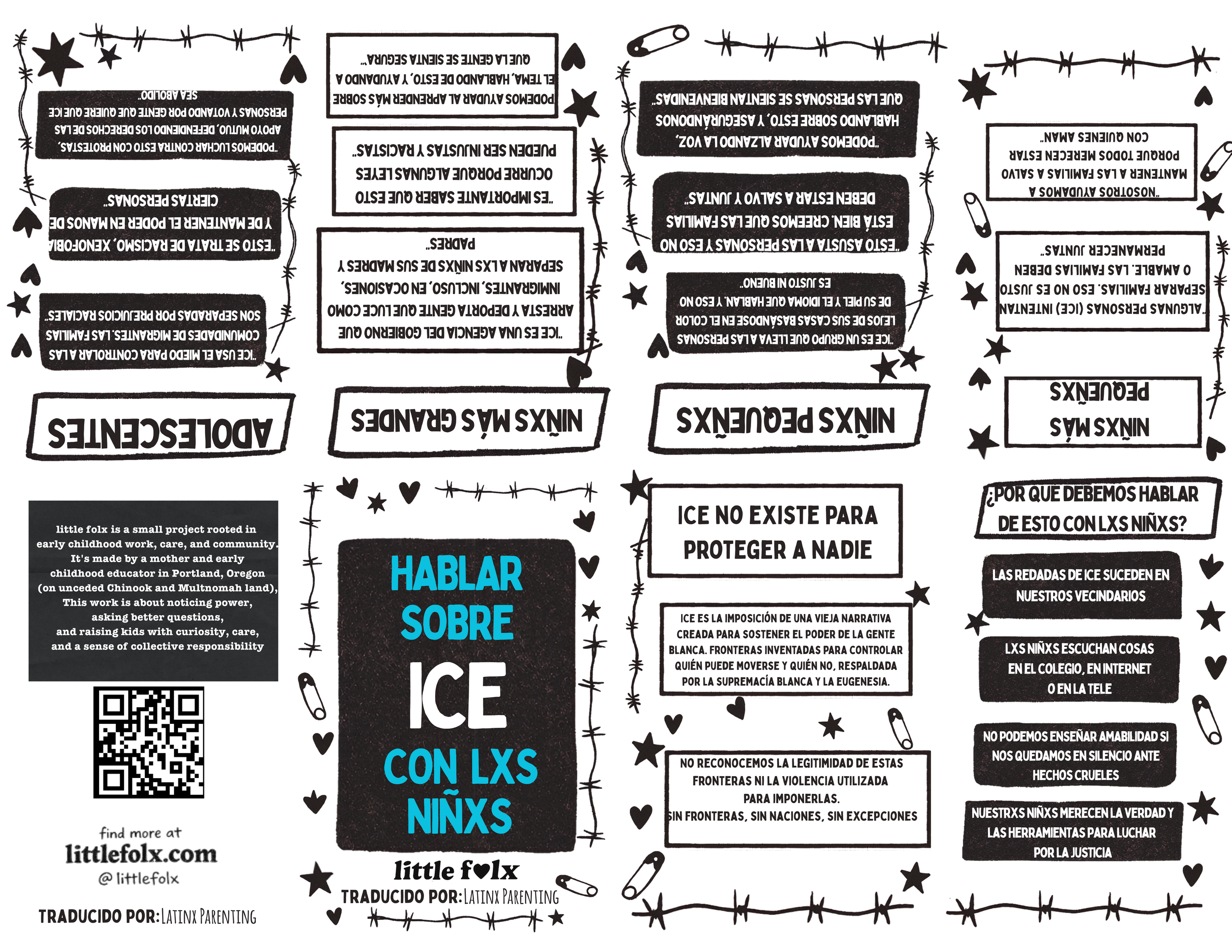 Hablar sobre ICE con lxs niñxs |  Free Printable Zine