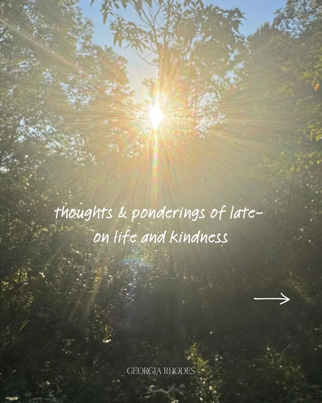 Thoughts and pondering&rsquo;s of late&mdash; 
on life and kindness. ✨
Because life has felt both heavy and light lately, which ultimately, is what life is&mdash; contrasts of duality. 
Perhaps one or two of these thoughts speak to you. 
And if you&r