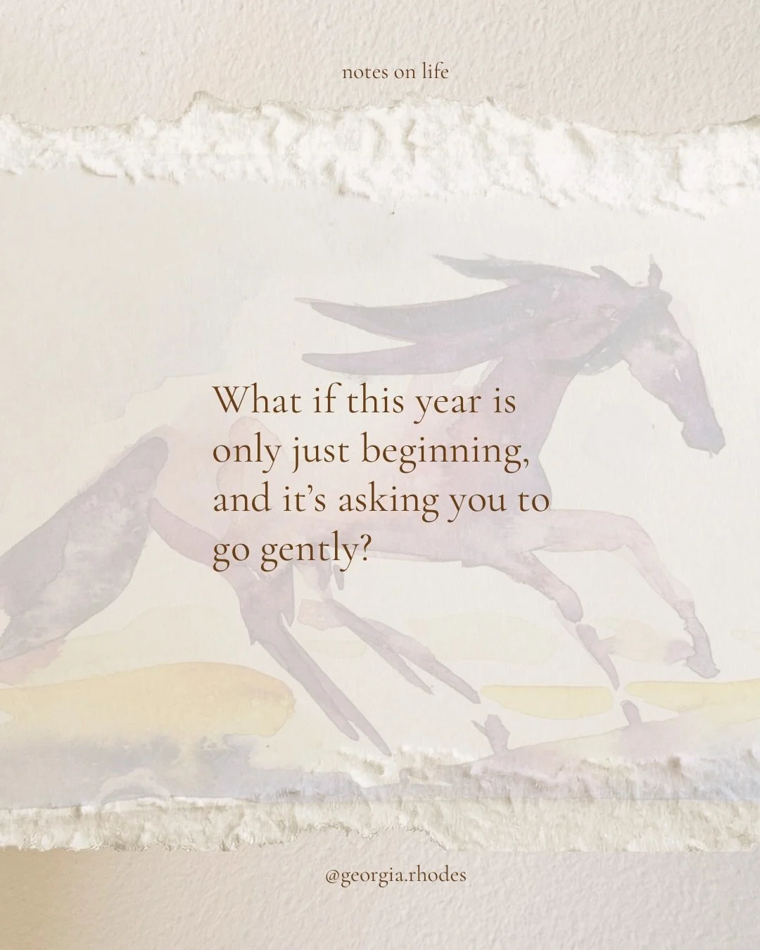 What if the year is only just beginning and it&rsquo;s asking you to go gently? ✨

I shared this theme with my newsletter community earlier this week and felt it deserved a place here as well. 
My thoughts, ponderings and invitations on how we might 