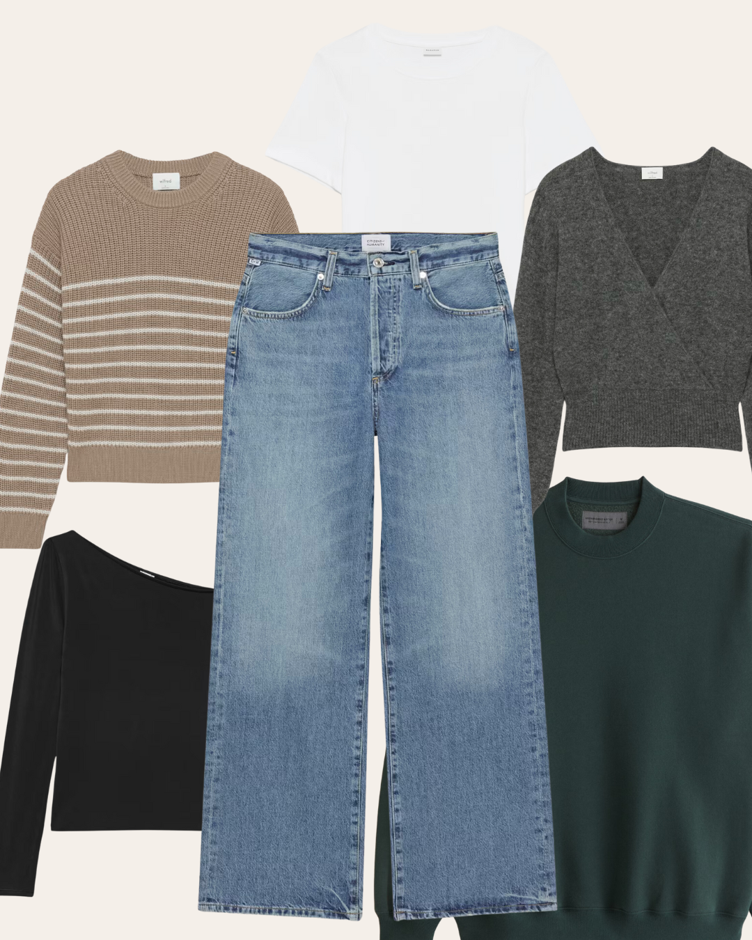 One pair of denim throughout the work week…