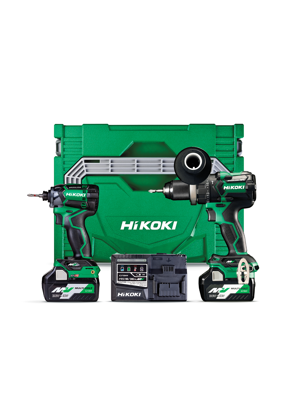 KC36DC(GRZ) 36V Brushless Impact Drill and Impact Driver Kit — Lower