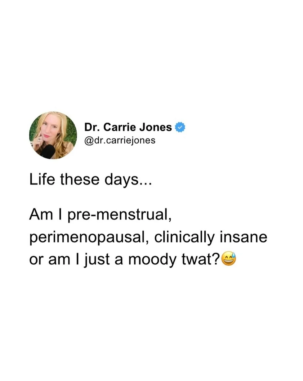We laugh at memes like this because it’s so real but the confusion isn’t your fault. Mood swings, brain fog, fatigue, weight gain, heavy cycles, night sweats… they can look like PMS, perimenopause, or even something else entirely.