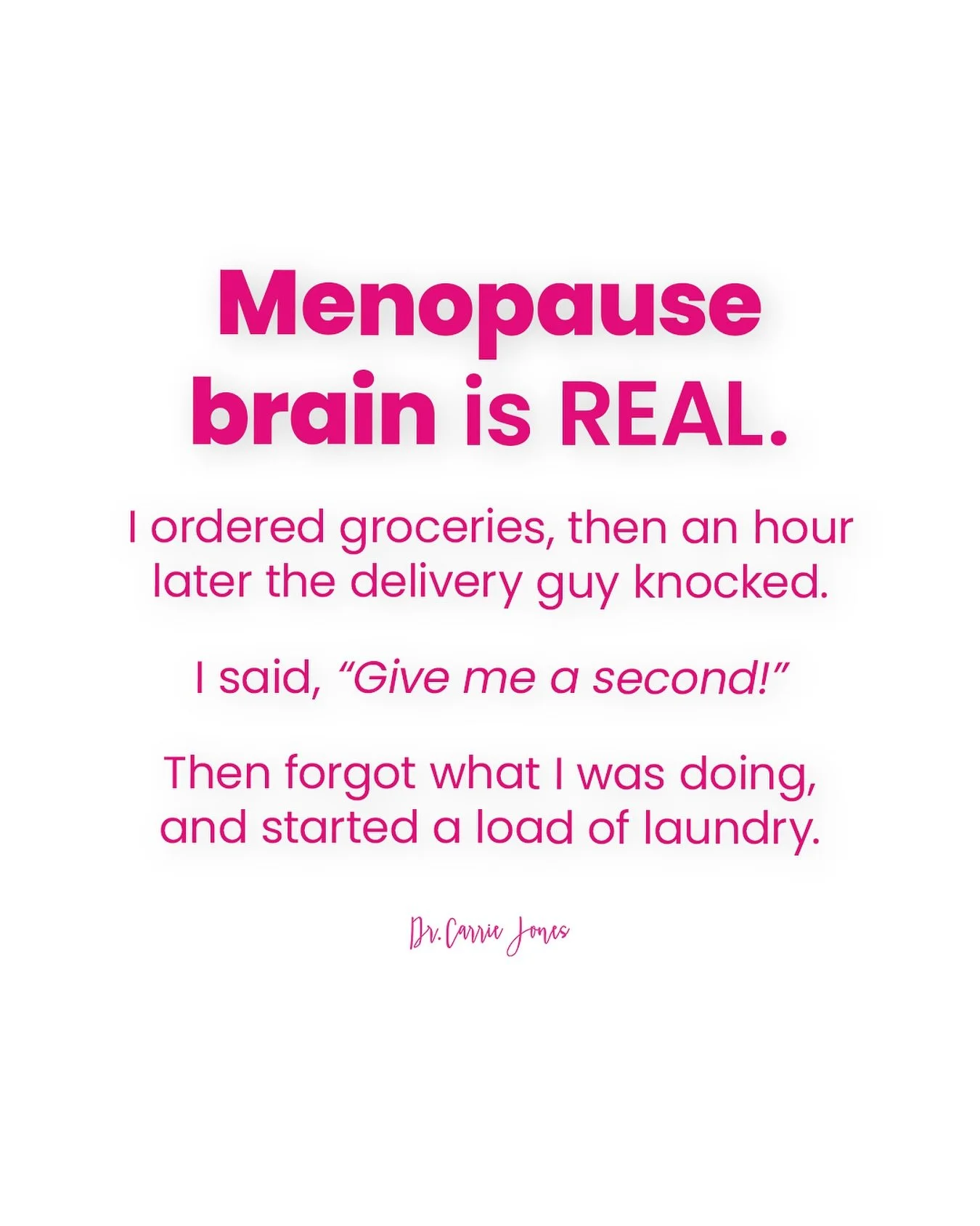 Menopause brain is not just forgetfulness. It is what happens when your hormones start changing how your brain functions.

Let&rsquo;s be real, your brain is already overwhelmed and overscheduled.

Then layer on top of that, estrogen and progesterone